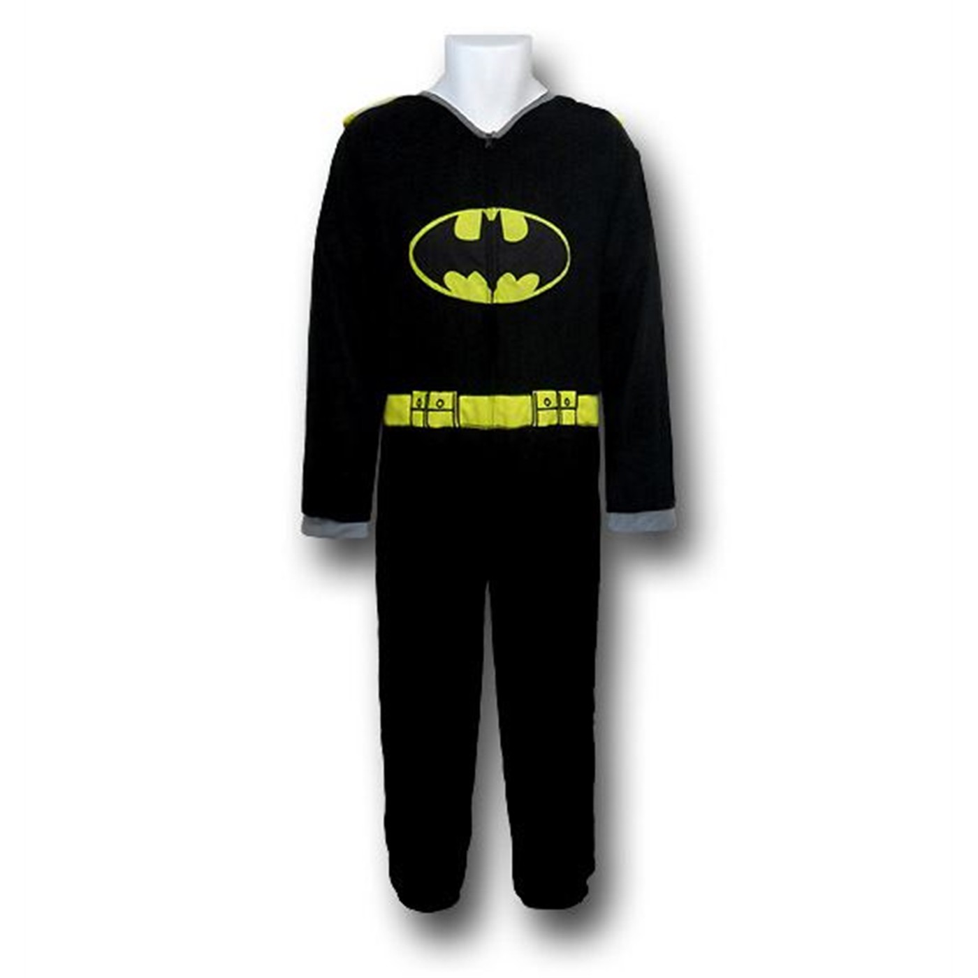 Batman Caped Plush Costume Pajamas, Black