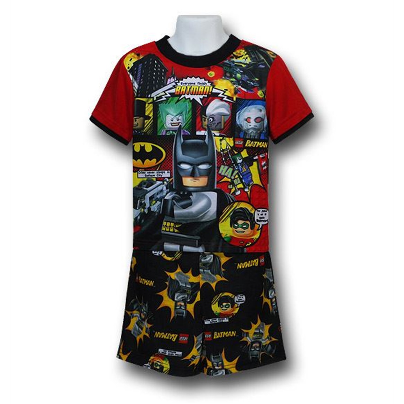 Batman Lego Dream Kids Pajama Set, Red
