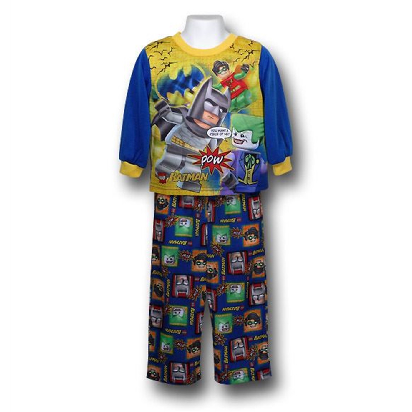 LEGO Batman Joker POW Kids Pajama Set, Blue