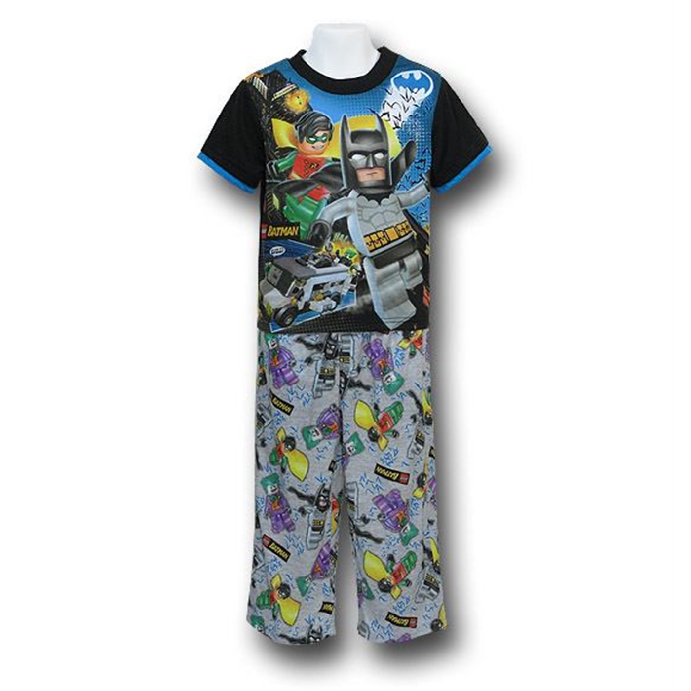 Batman Robin Lego Kids 3 Piece Pajama Set, Blue
