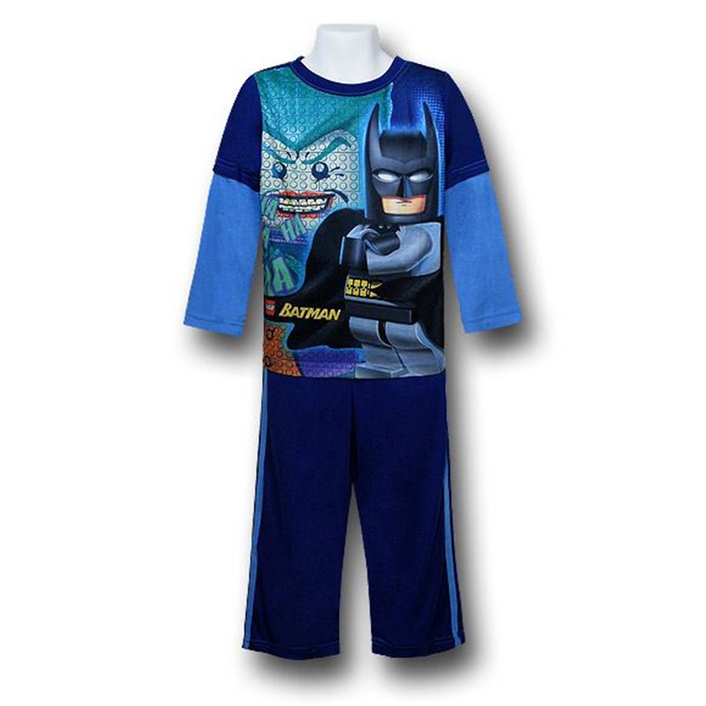Batman & Joker Lego Blocks Kids Pajamas, Blue