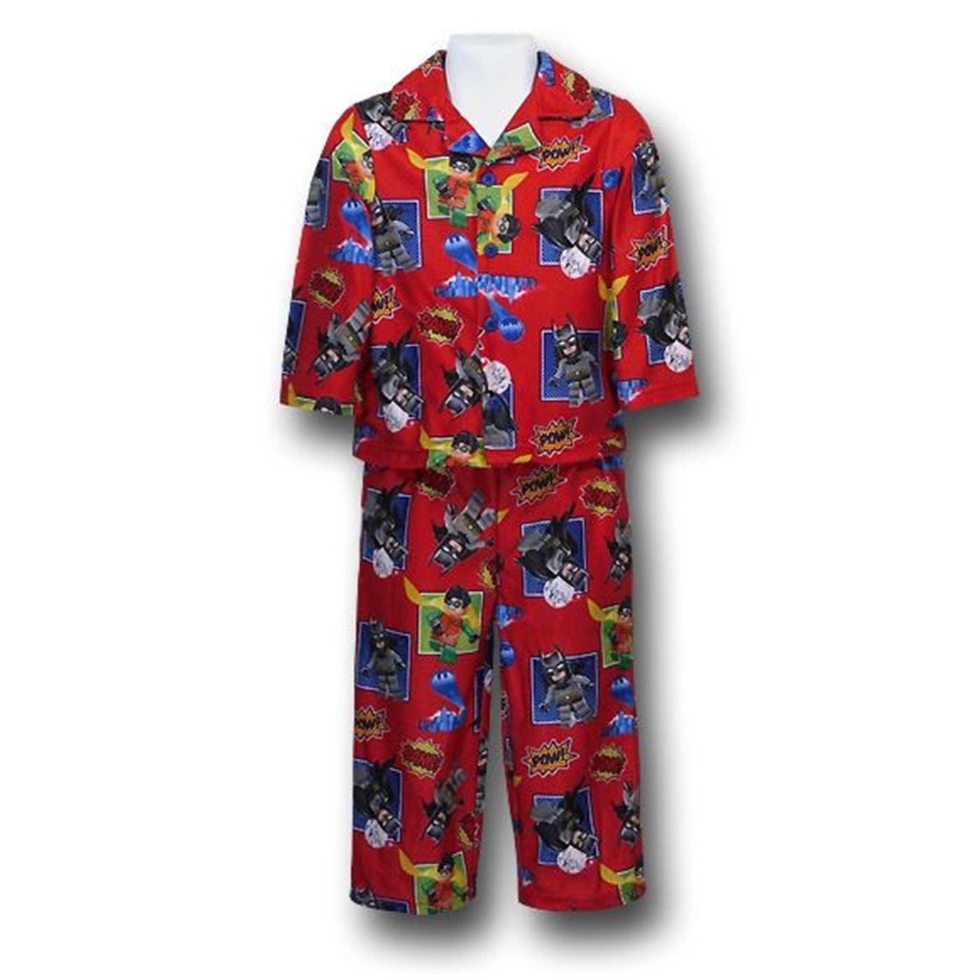 Lego Batman & Robin Kids Red Pajama Set, Red
