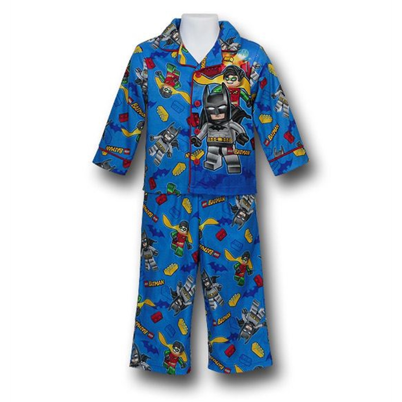 Batman & Robin Kids Blue LEGO Pajama Set, Blue