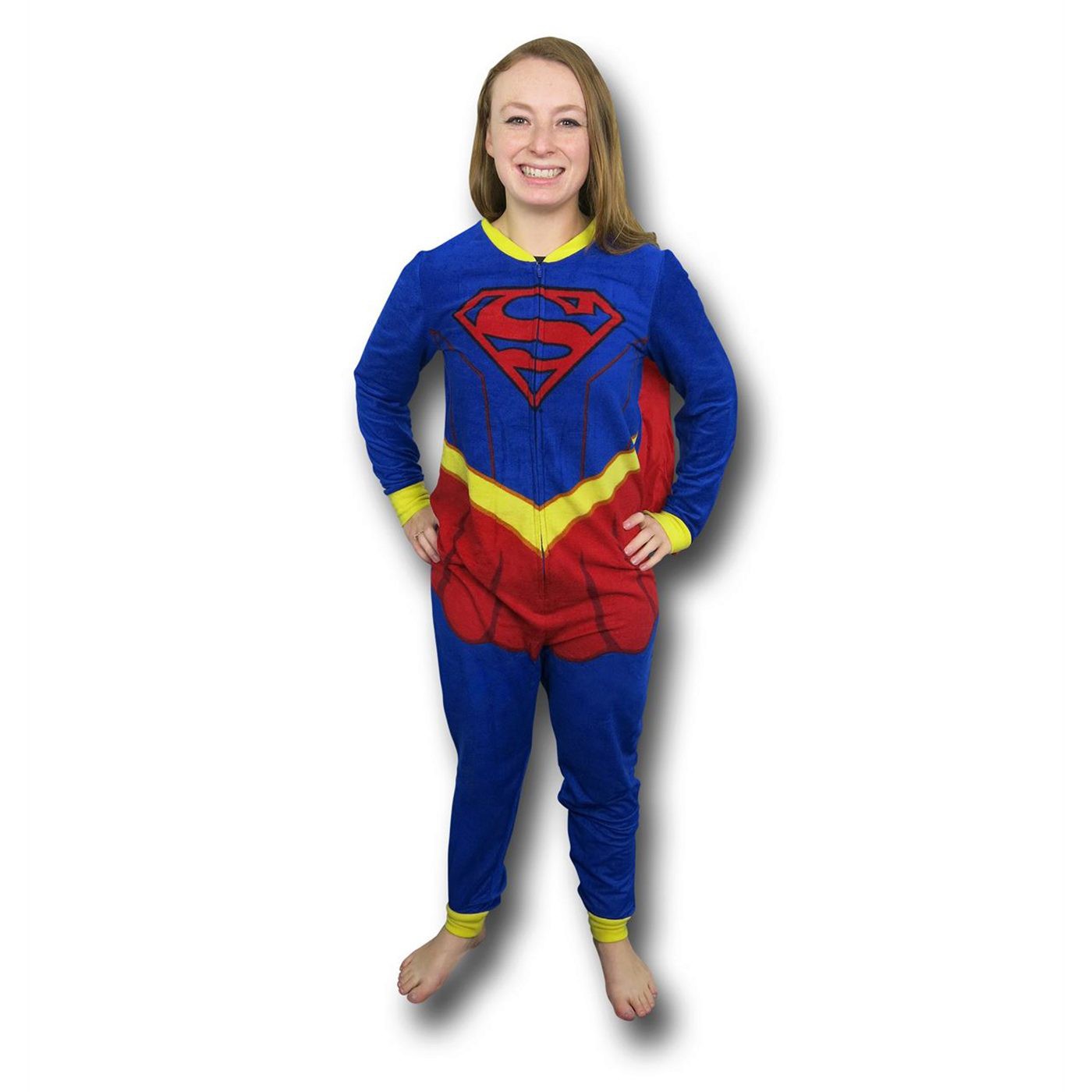 Supergirl Caped Costume Women's Union Suit, Blue