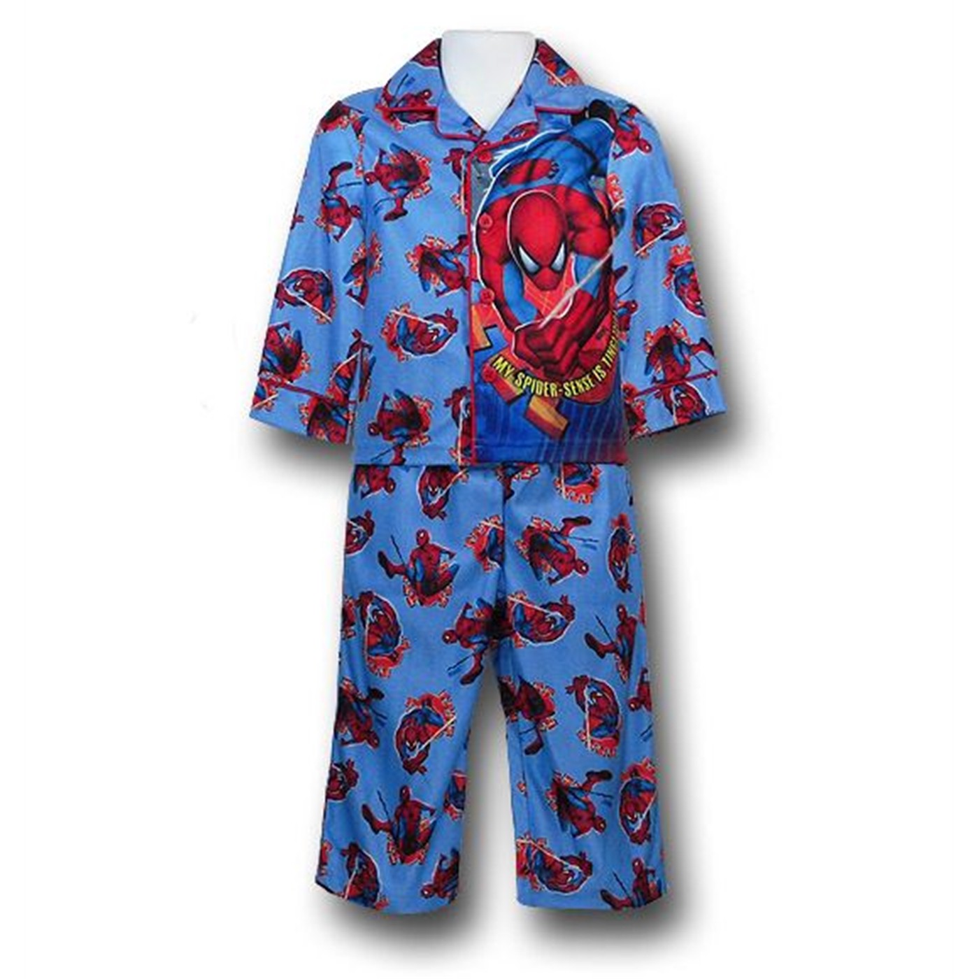 Spiderman Kids Light Blue Pajama Set, Blue