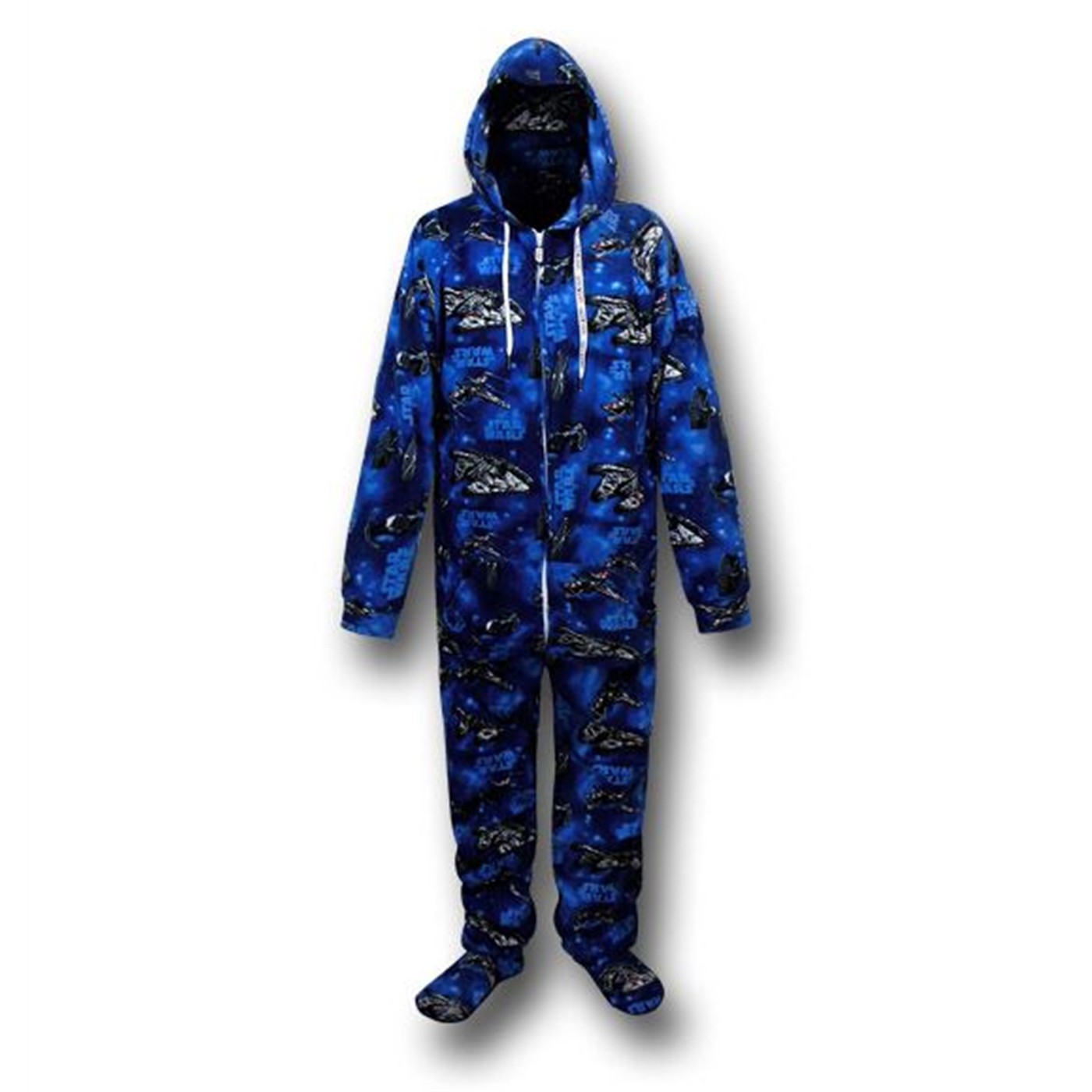 Star Wars Blue Falcon Footed Hooded Pajamas