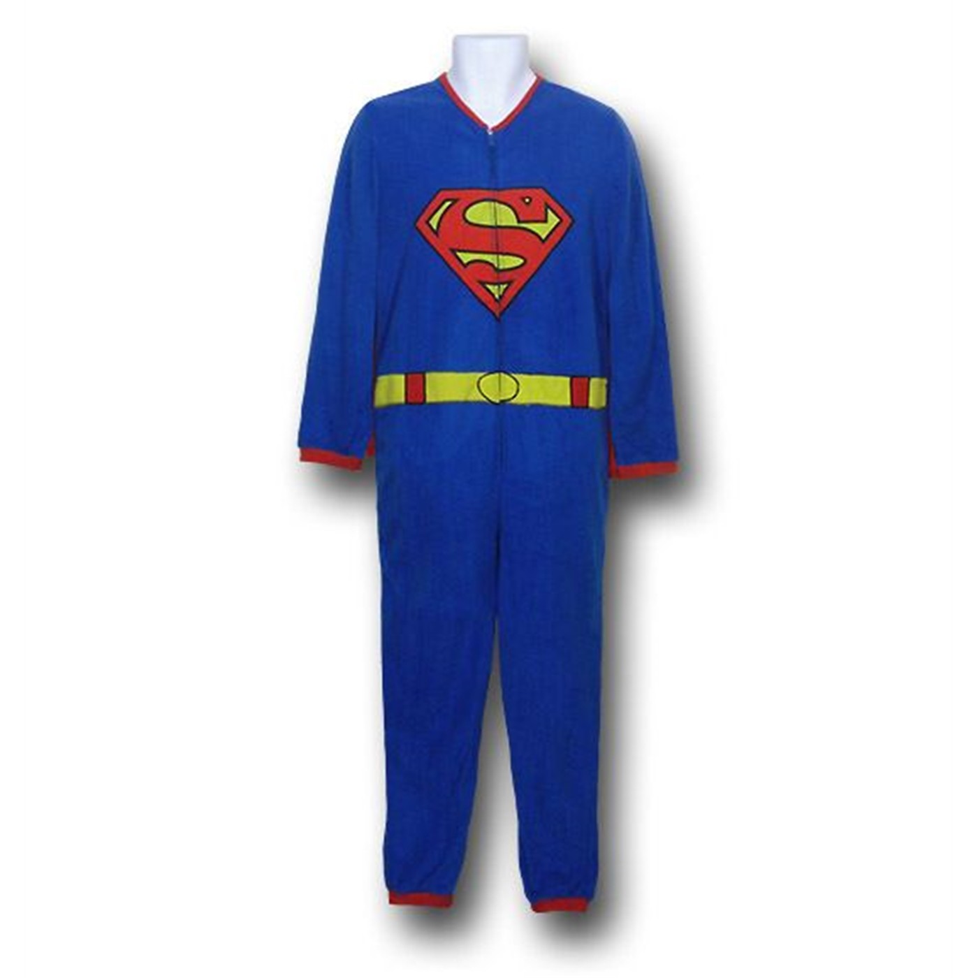 Superman Caped Plush Costume Pajamas, Blue