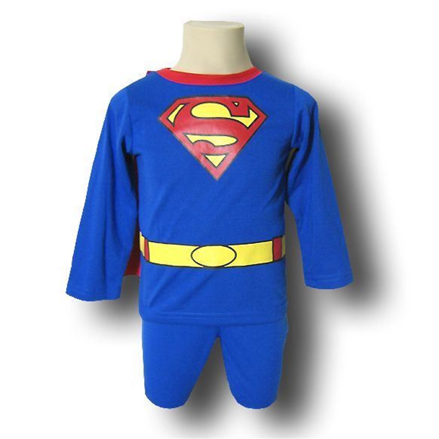 Superman Toddler Logo Detachable Cape Pajamas, Blue