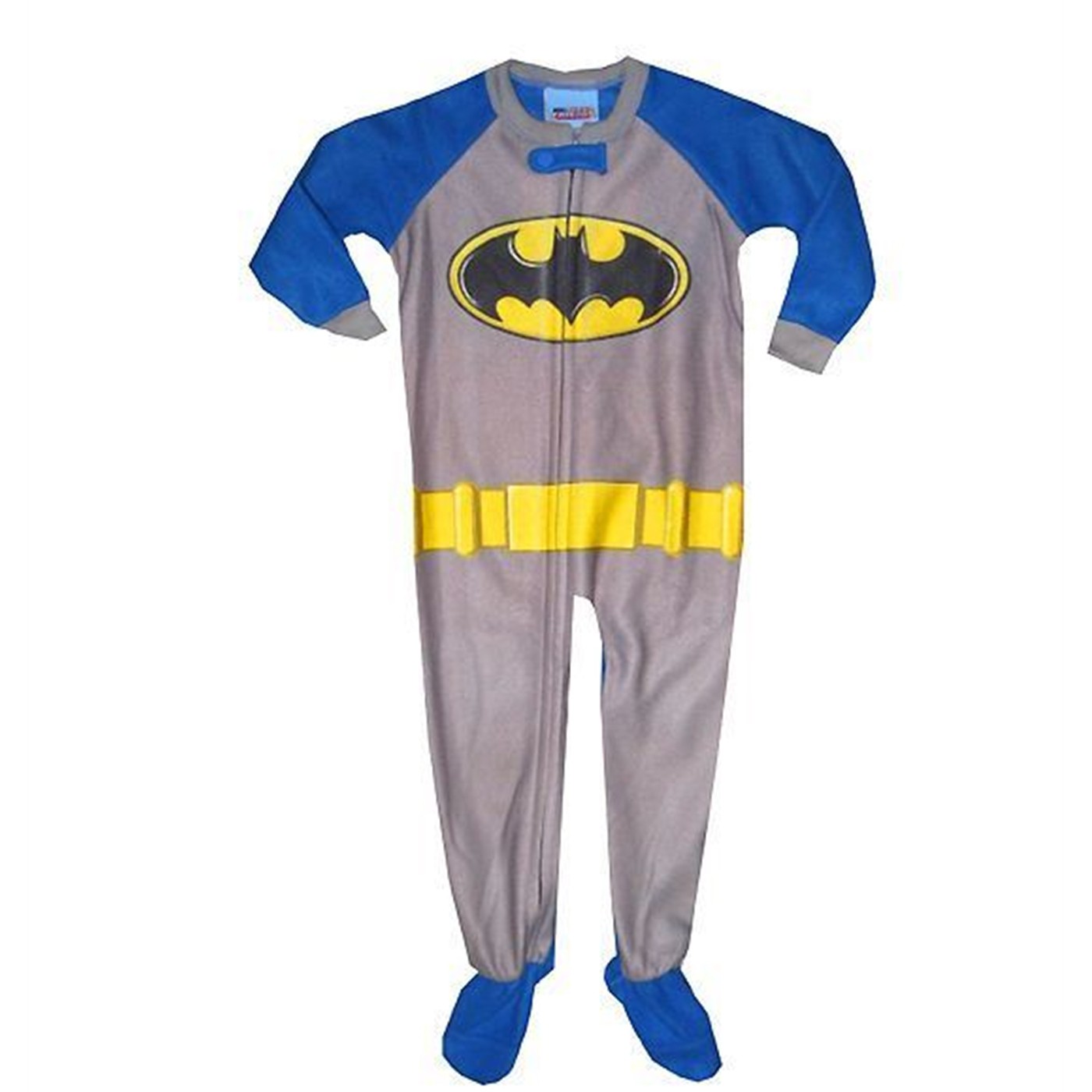 Batman Toddlers Logo Fleece Footie Pajamas, Grey