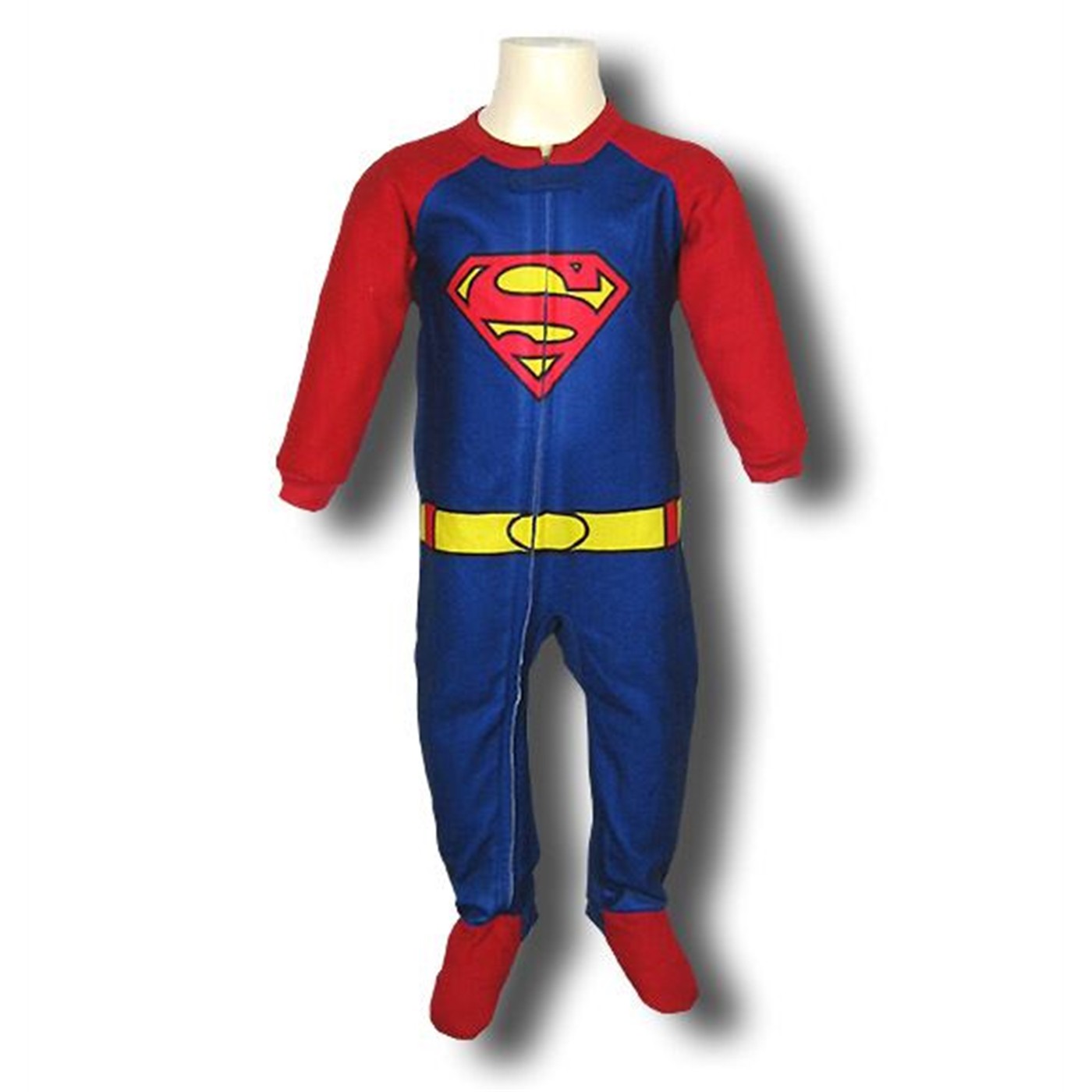 Superman Toddlers Logo Fleece Footie Pajamas, Blue