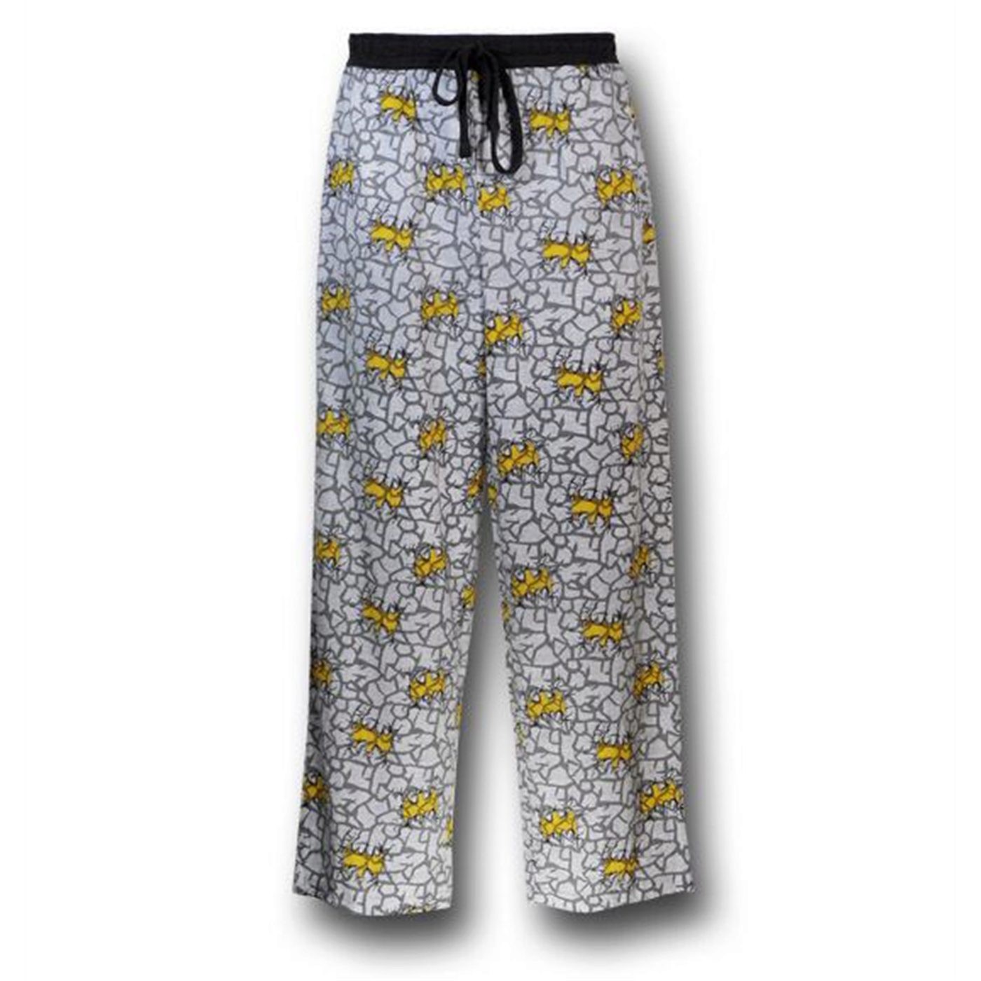 Batman Grey and Yellow Pajama Pants, Grey