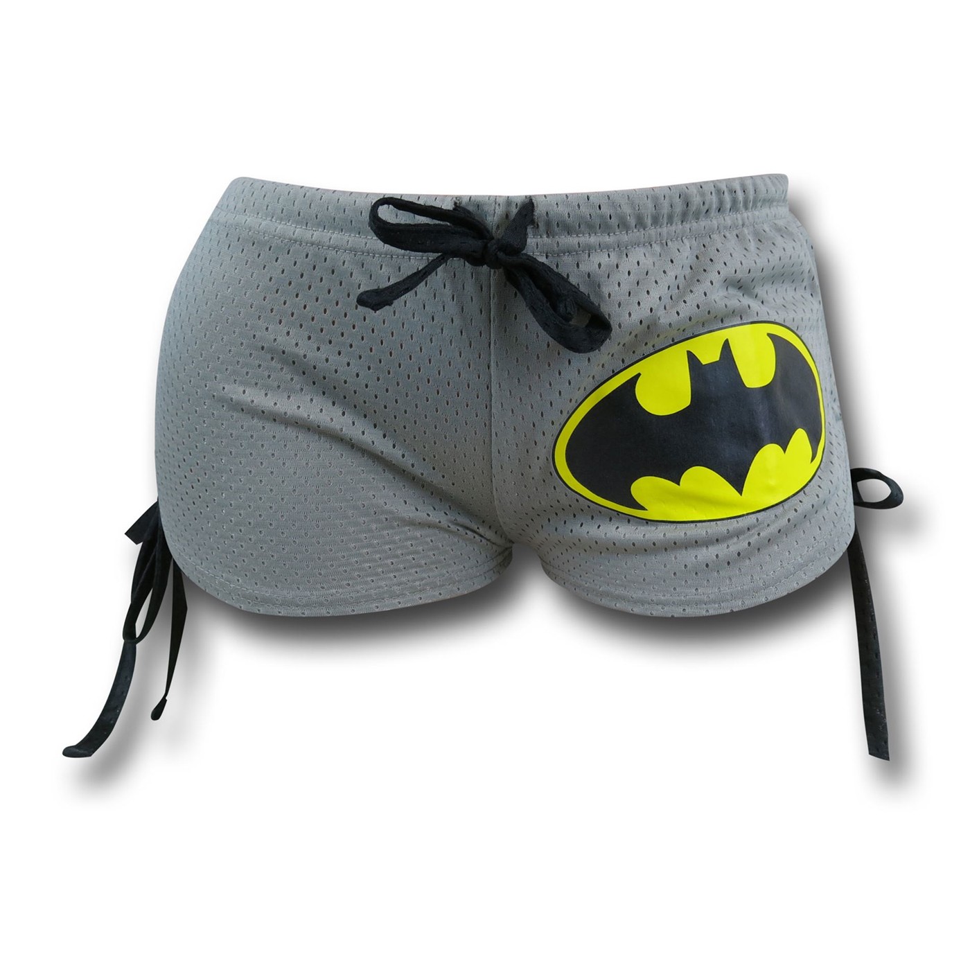 Batman Logo Women's Mesh Shorts, Grey