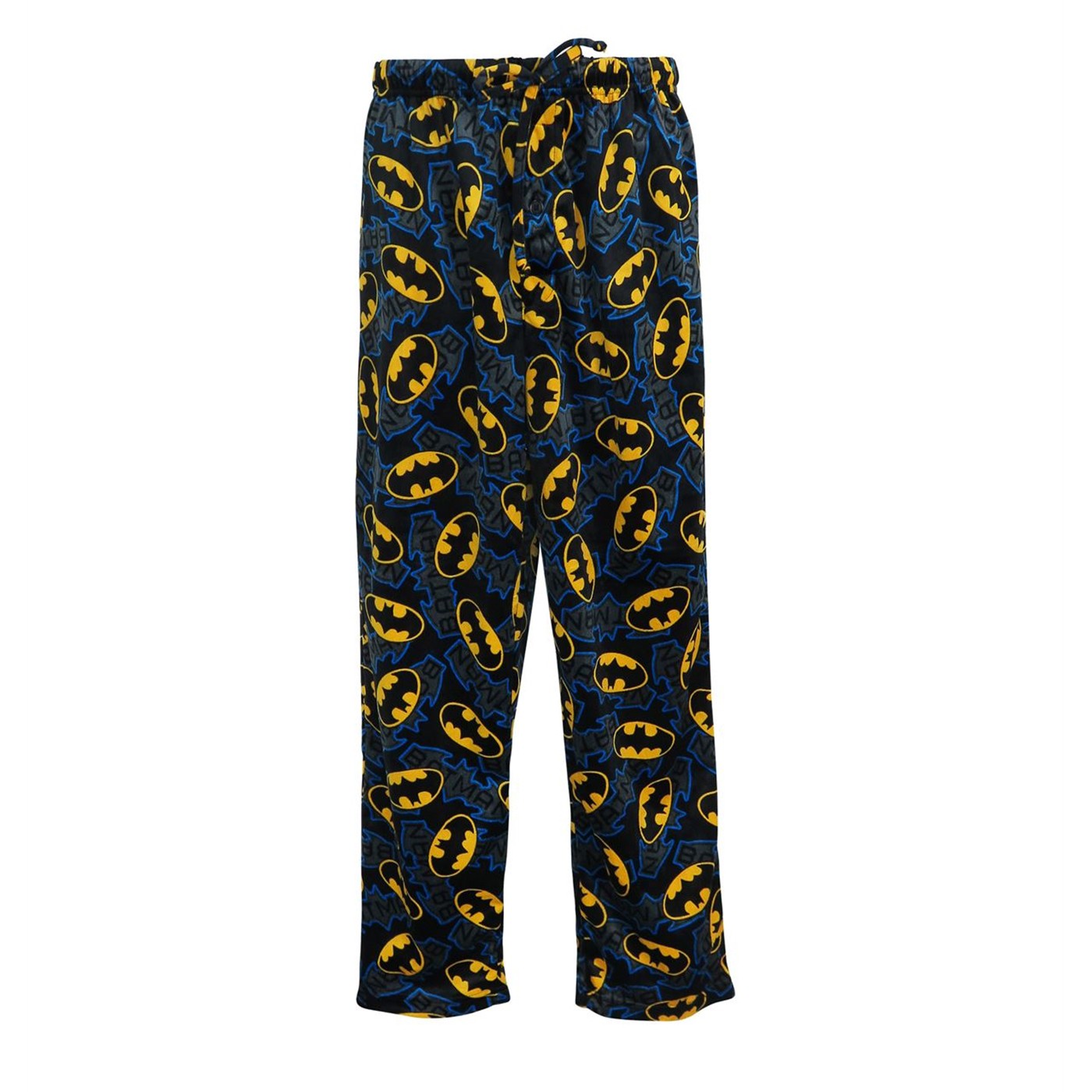 Batman Symbols All-Over Print Pajama Pants, Black
