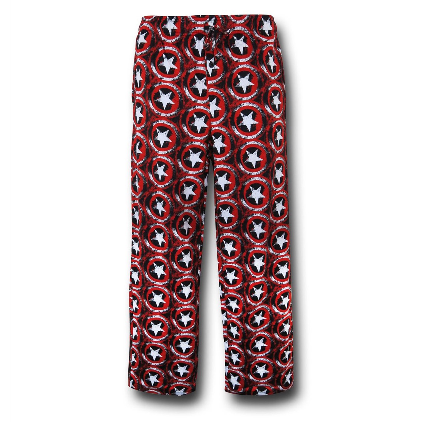 Captain America Shields All-Over Men's Pajama Pants, Red