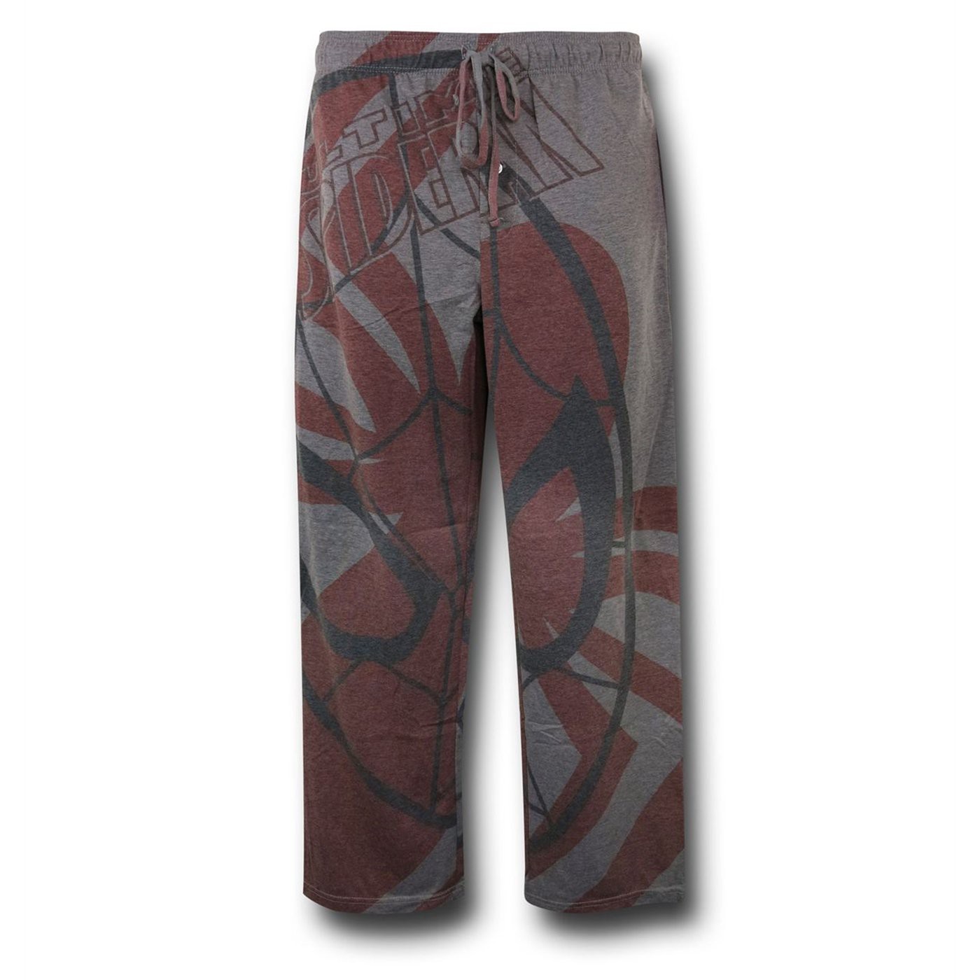 Spiderman Big Face Men's Pajama Pants, Red