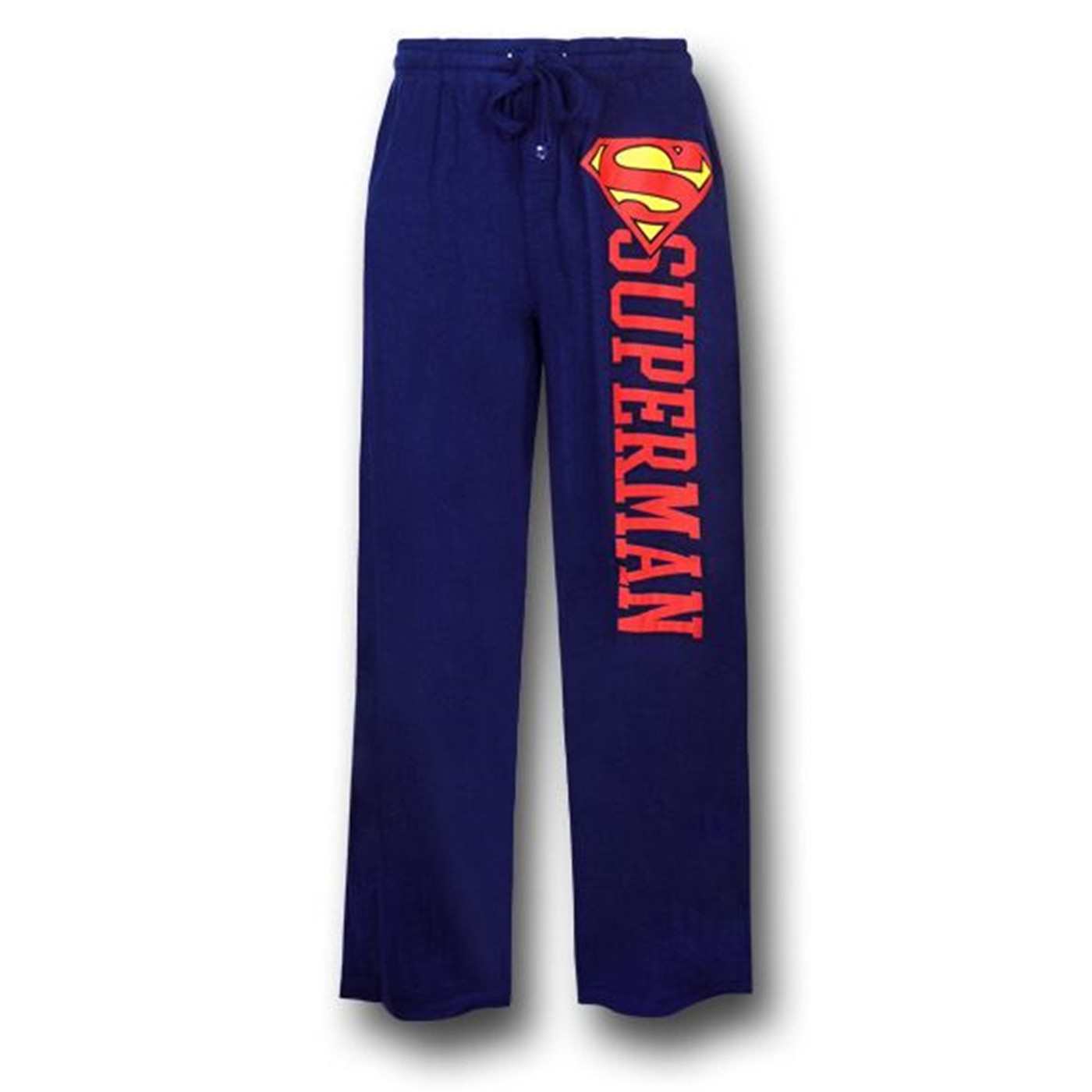 Superman Side Logo and Symbol Blue Sleep Pants, Blue