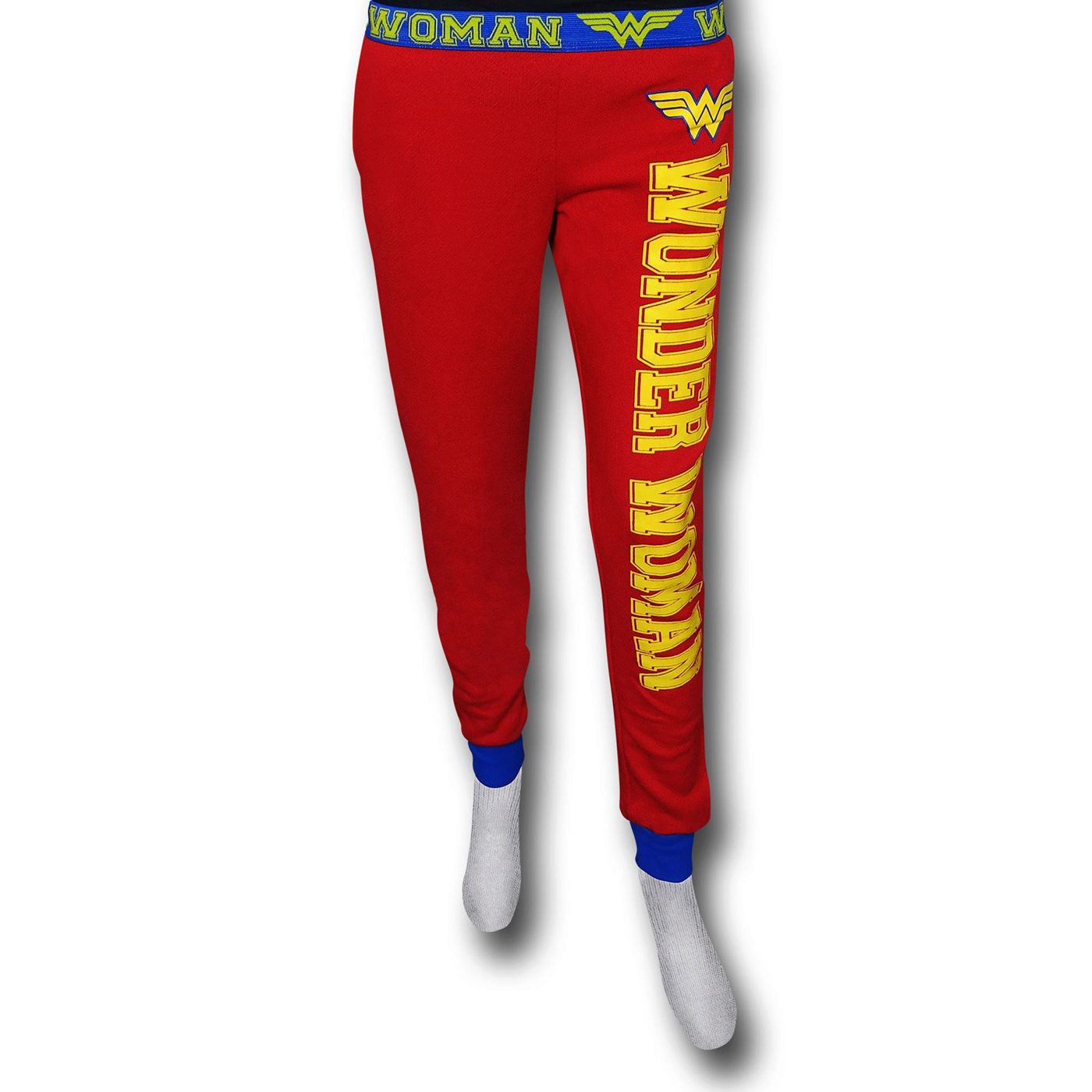 Wonder Woman Women's French Terry Pajama Pants, Red