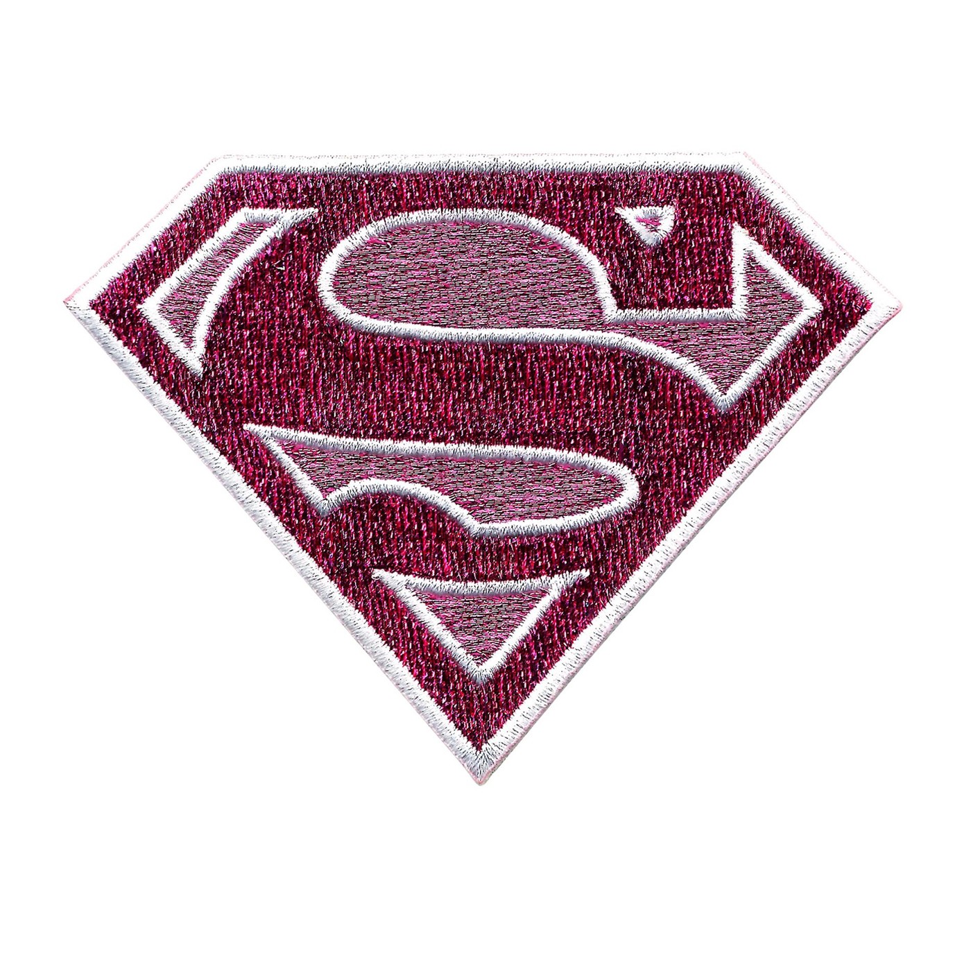 Supergirl Pink Glitter Symbol Patch, Pink
