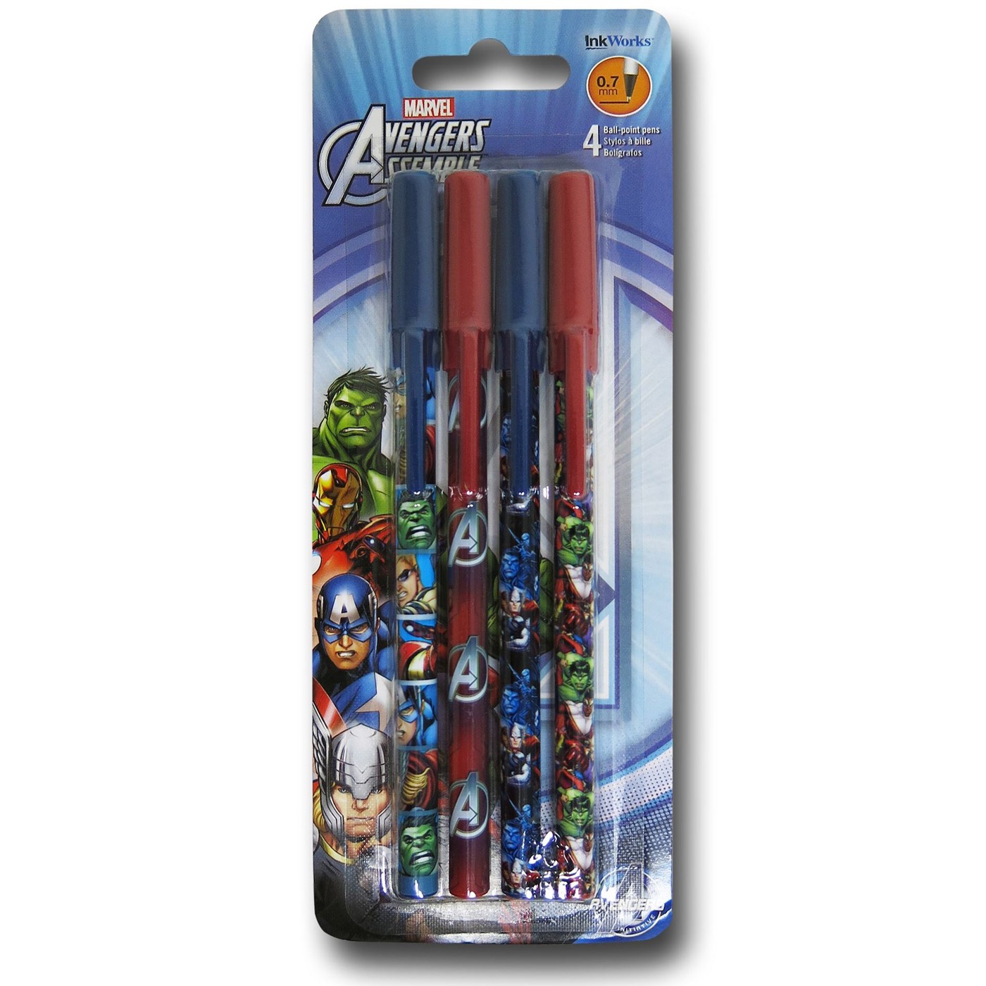 Avengers Stick Pen 4-Pack, Blue