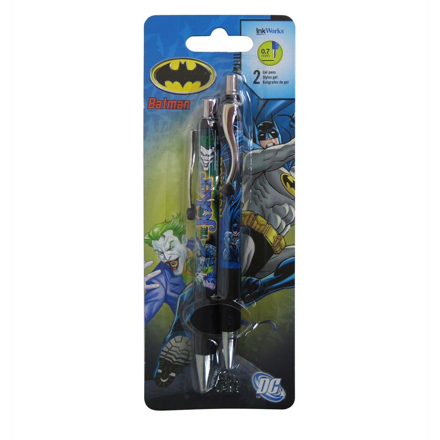 Batman and Joker Gel Pen 2-Pack, Black