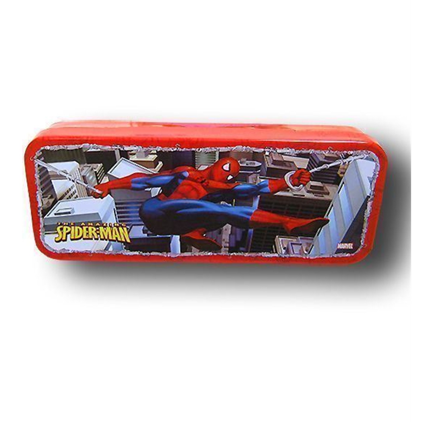 Spiderman Two Handed Swinging  Red Pencil Box