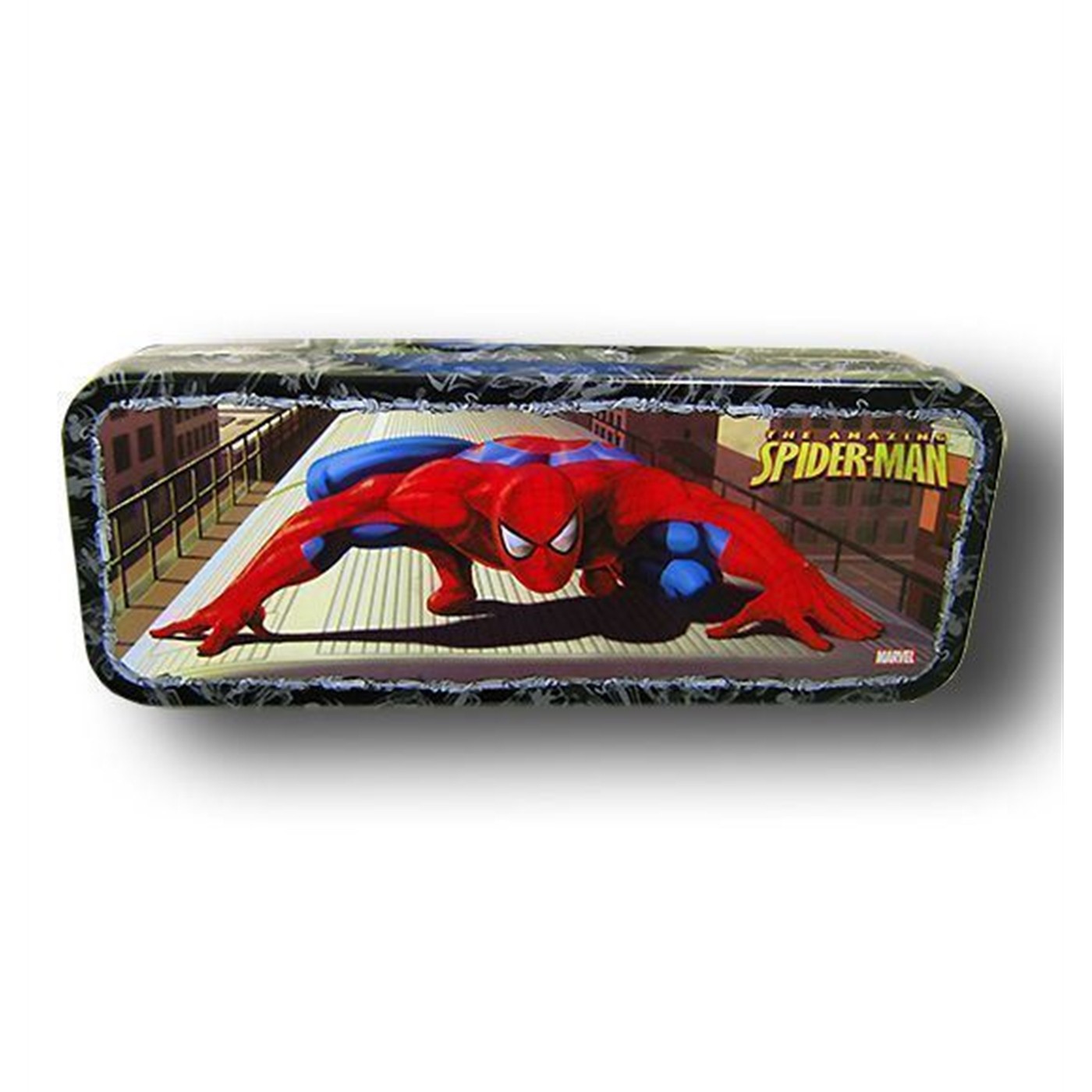 Spiderman Train Crawling Black Pencil Box