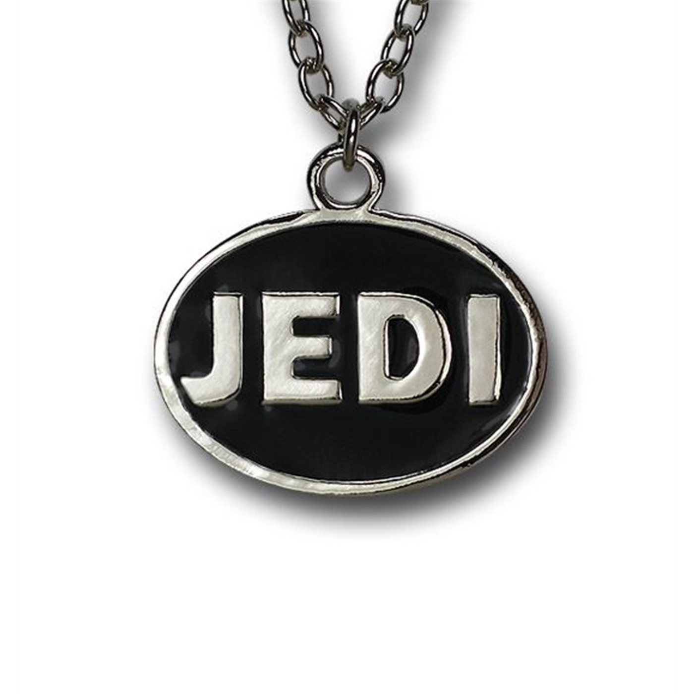 Star Wars Jedi Logo Chrome Clad Pendant, Black
