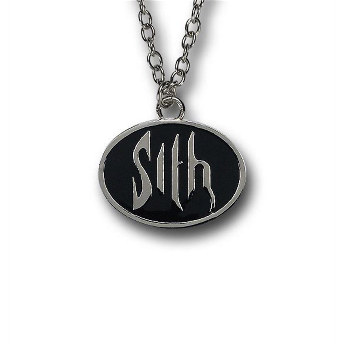 Star Wars Sith Logo Chrome Clad Pendant, Black