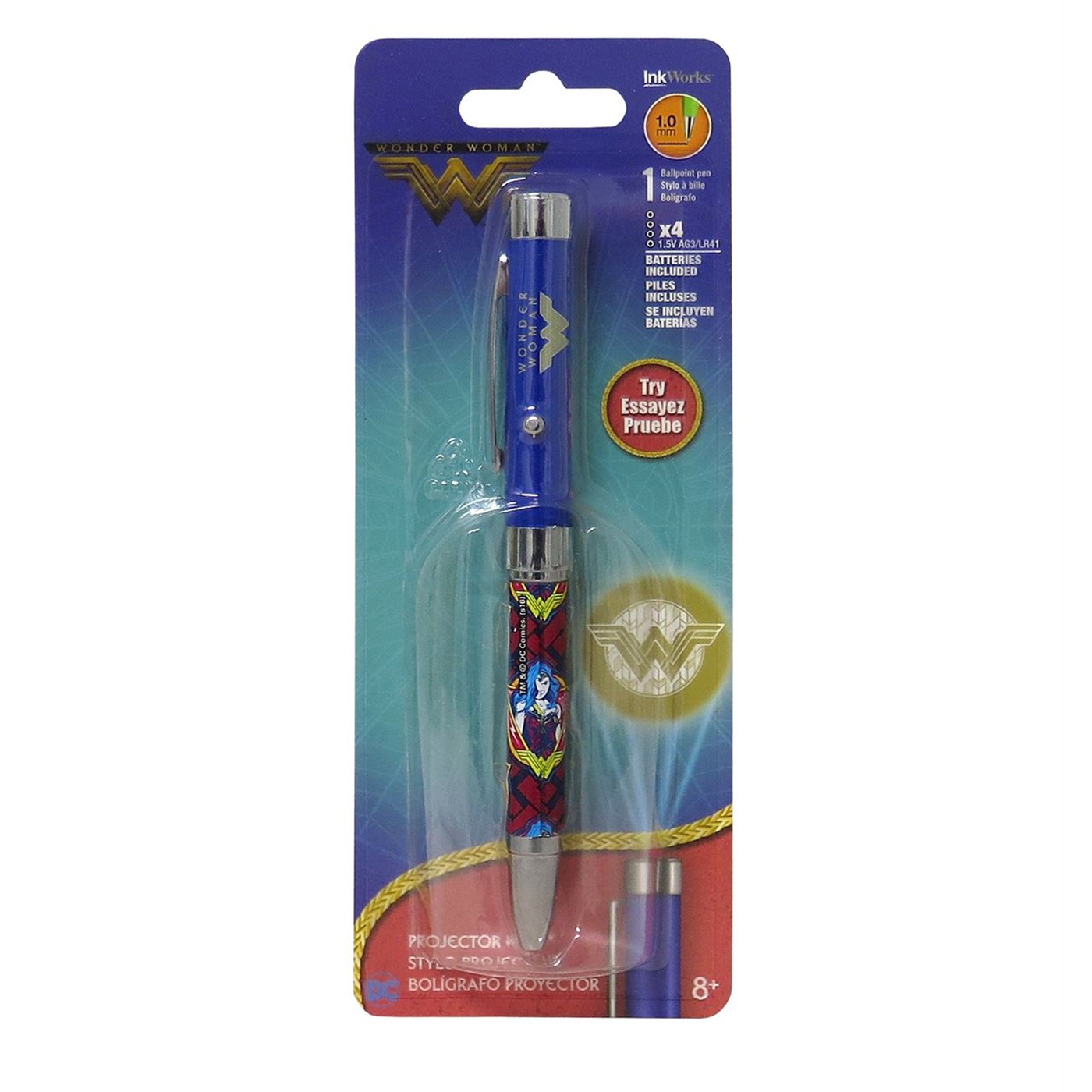 Wonder Woman Symbol Projector Pen, Blue