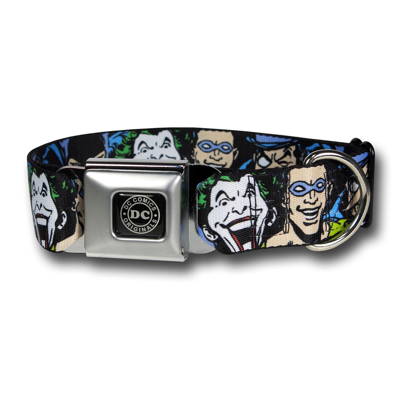 Batman Villains Seatbelt Dog Collar, Black