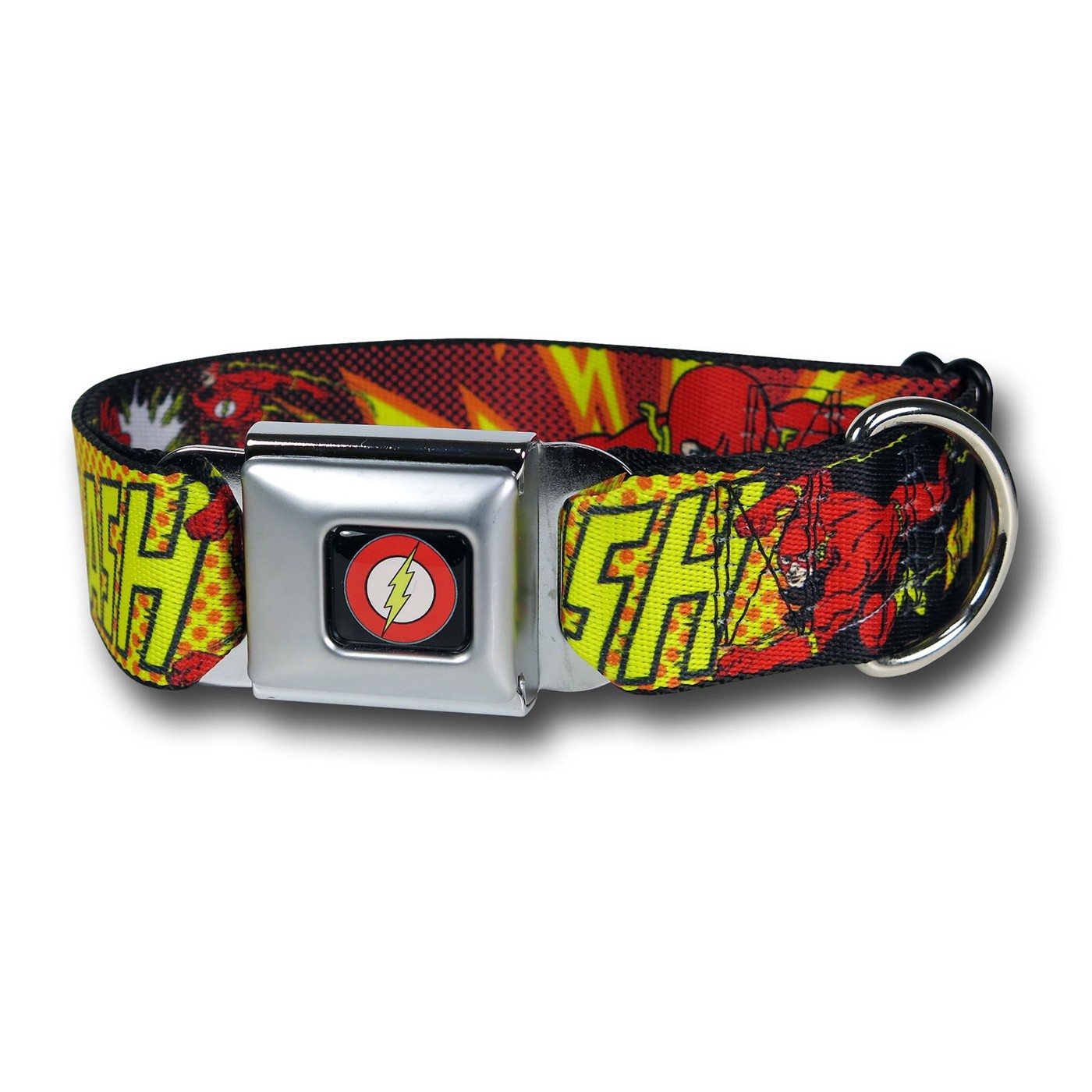 Flash Kaboom! Seatbelt Dog Collar, Red