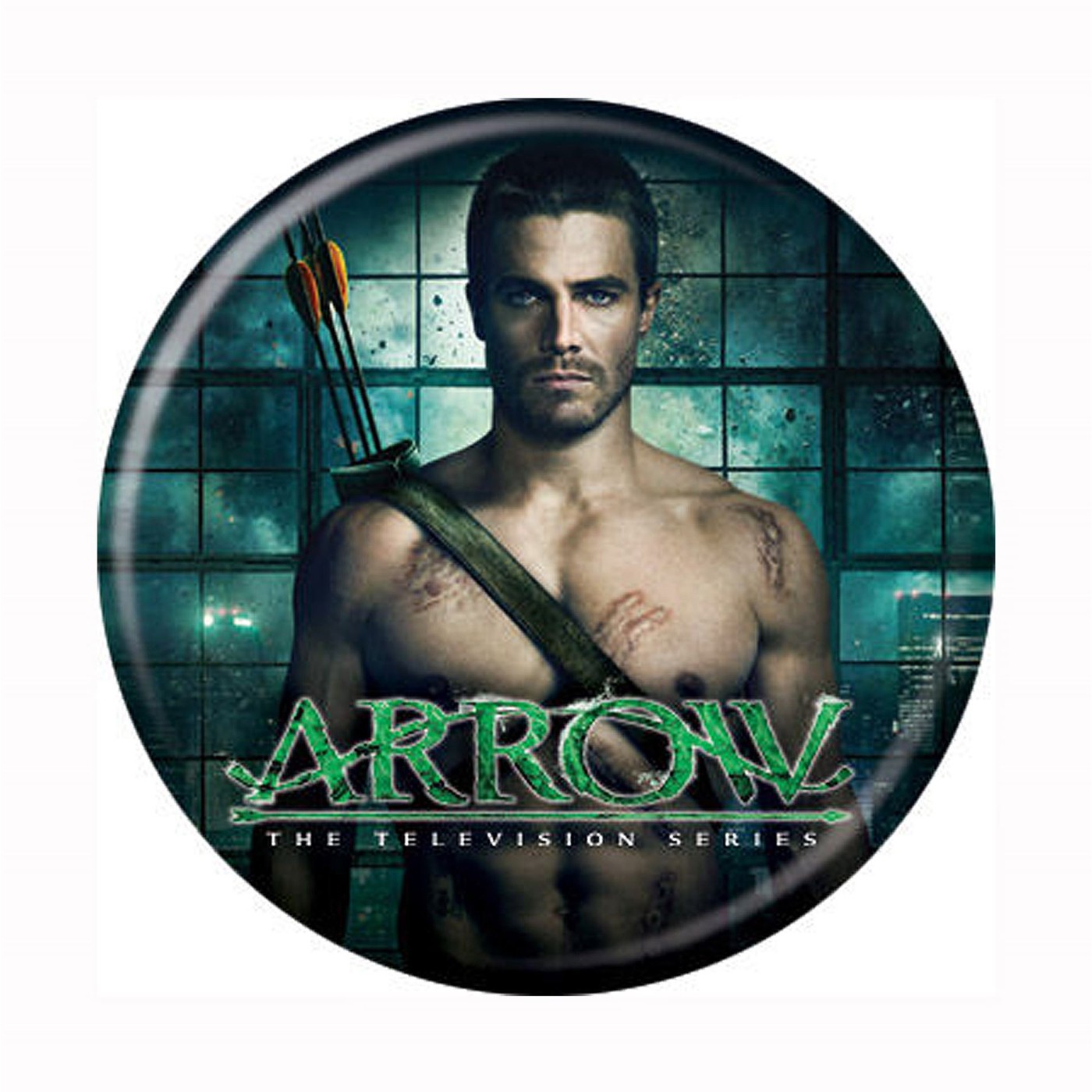 Arrow TV Show Stance Button, Green