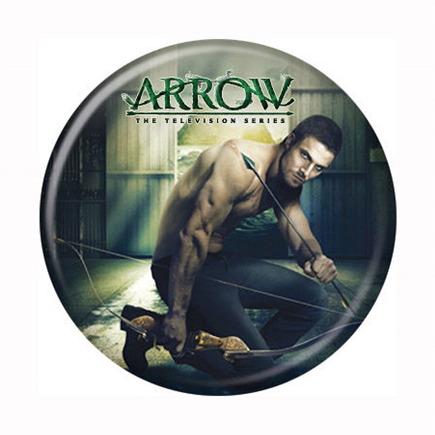 Arrow TV Show Crouch Button, Green