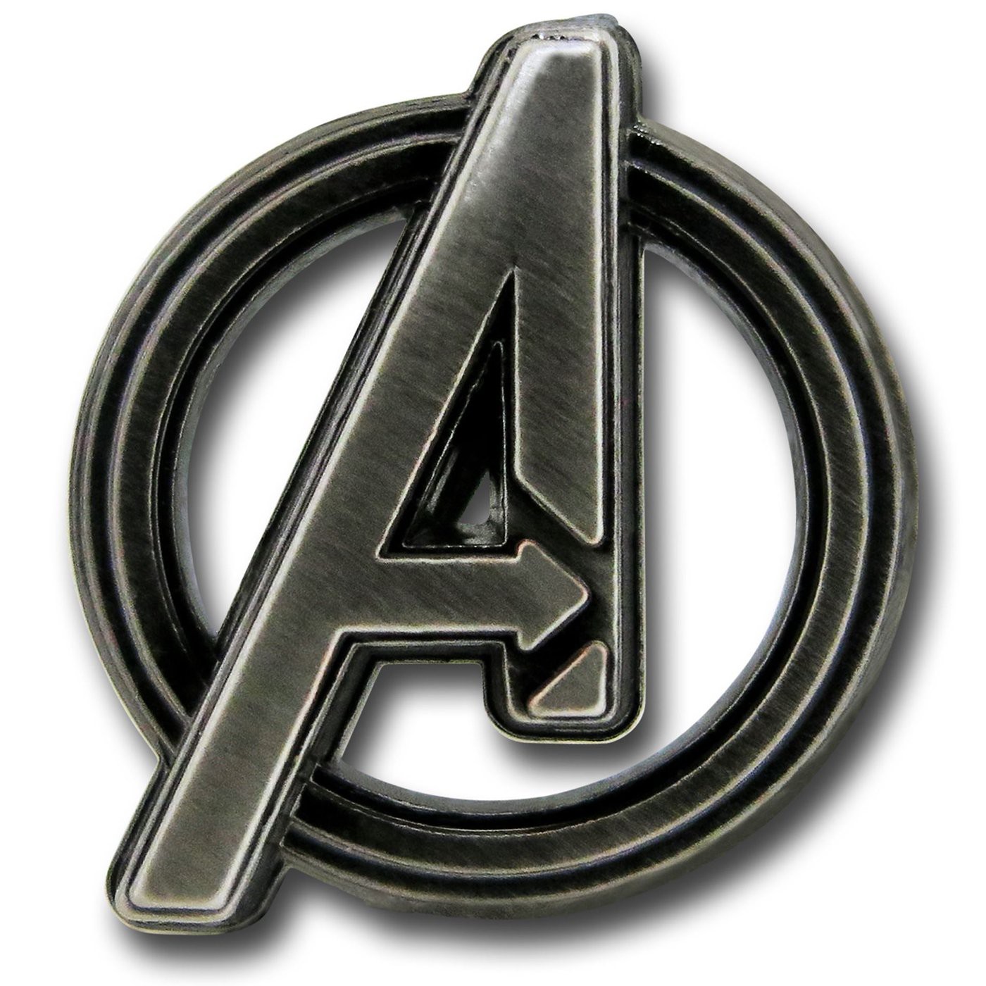 Avengers Symbol Pewter Lapel Pin, Grey