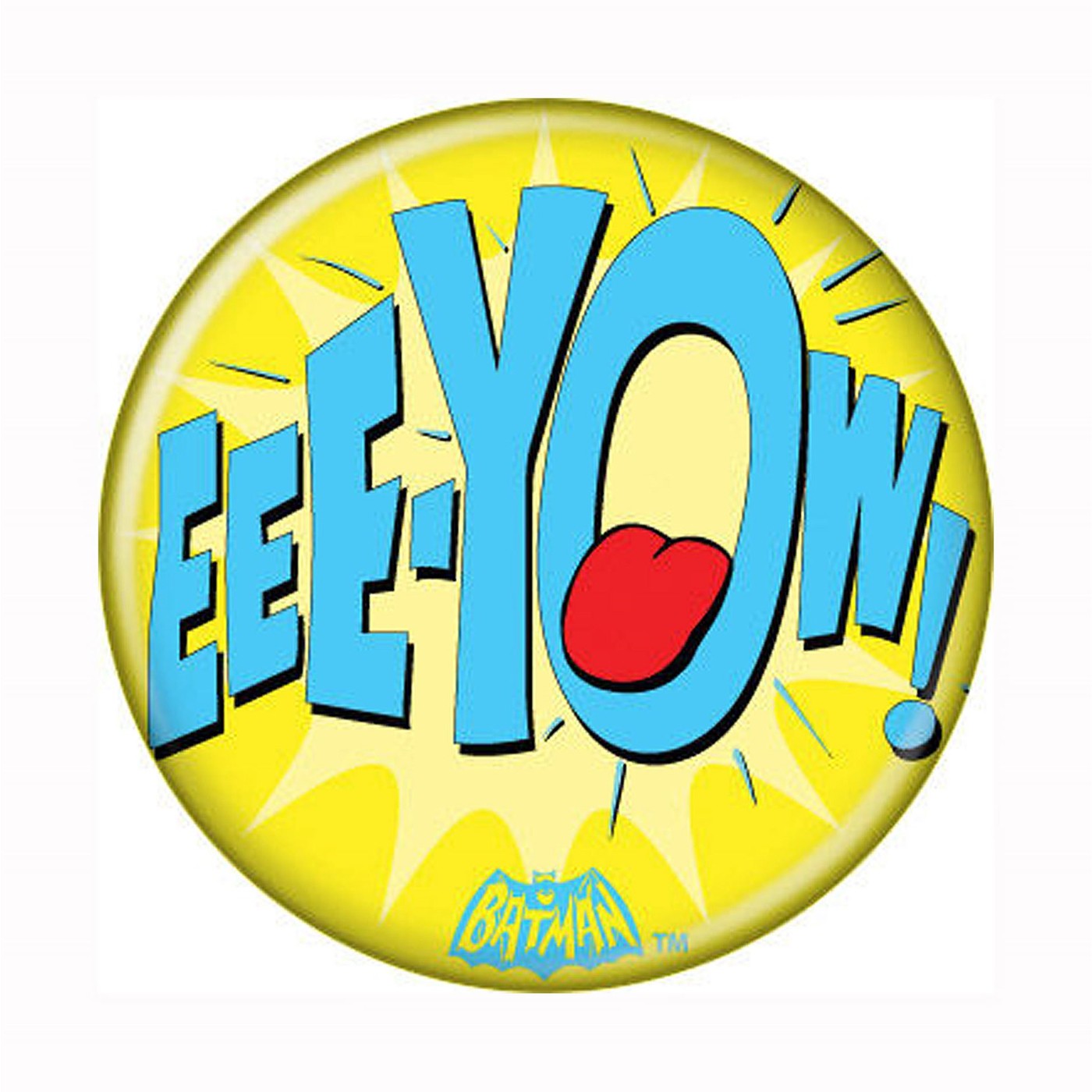 Batman 66 EEE-YOW! Button, Yellow