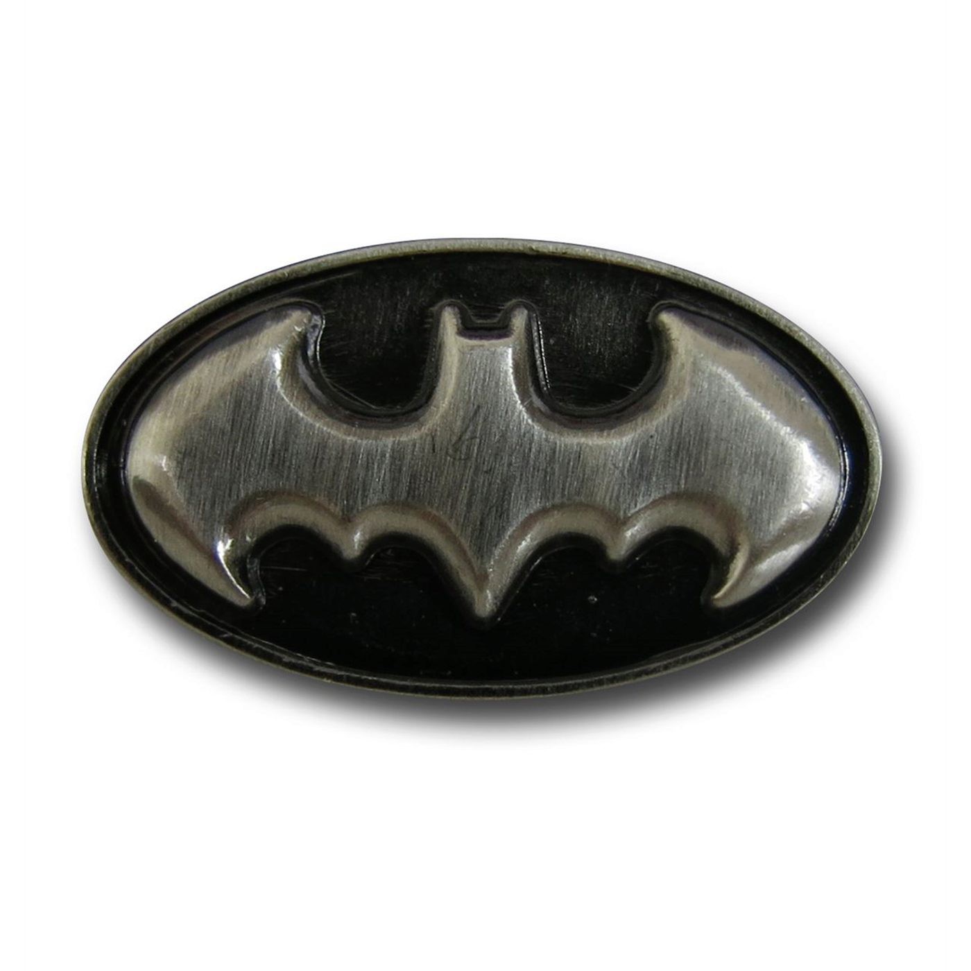 Batman Symbol Pewter Lapel Pin, Grey