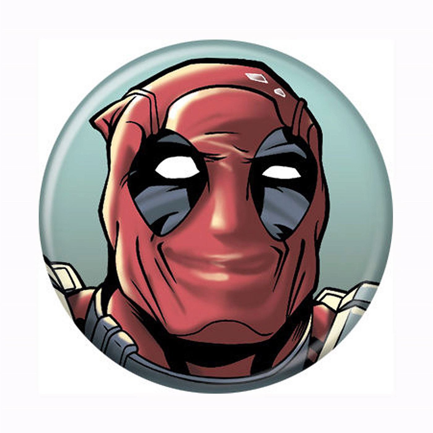 Deadpool Smiling Button, Red