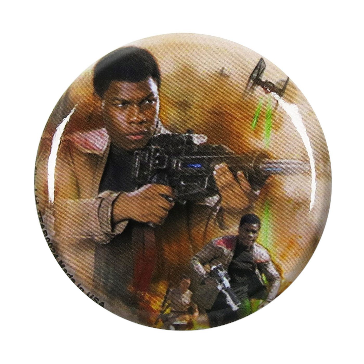 Star Wars Force Awakens Finn Poster Button, Black