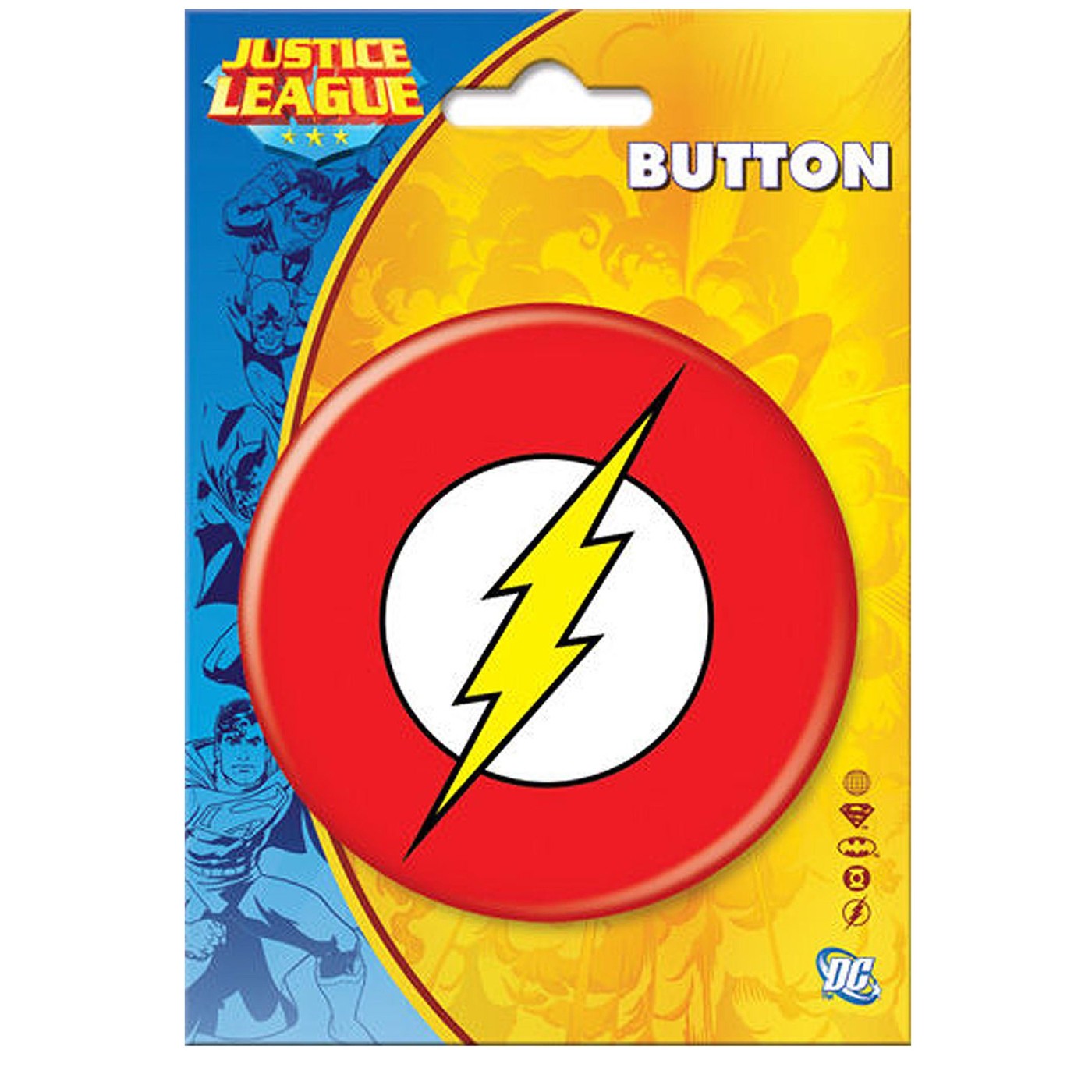 Flash Symbol 3' Button, Red