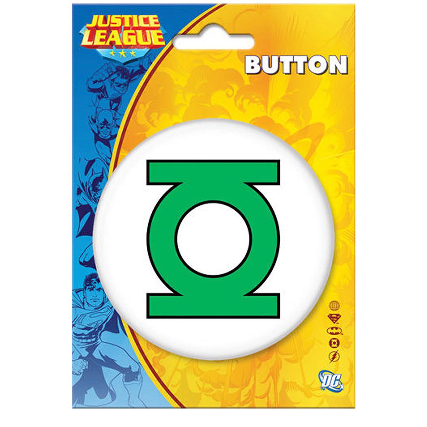Green Lantern Symbol 3' Button, White