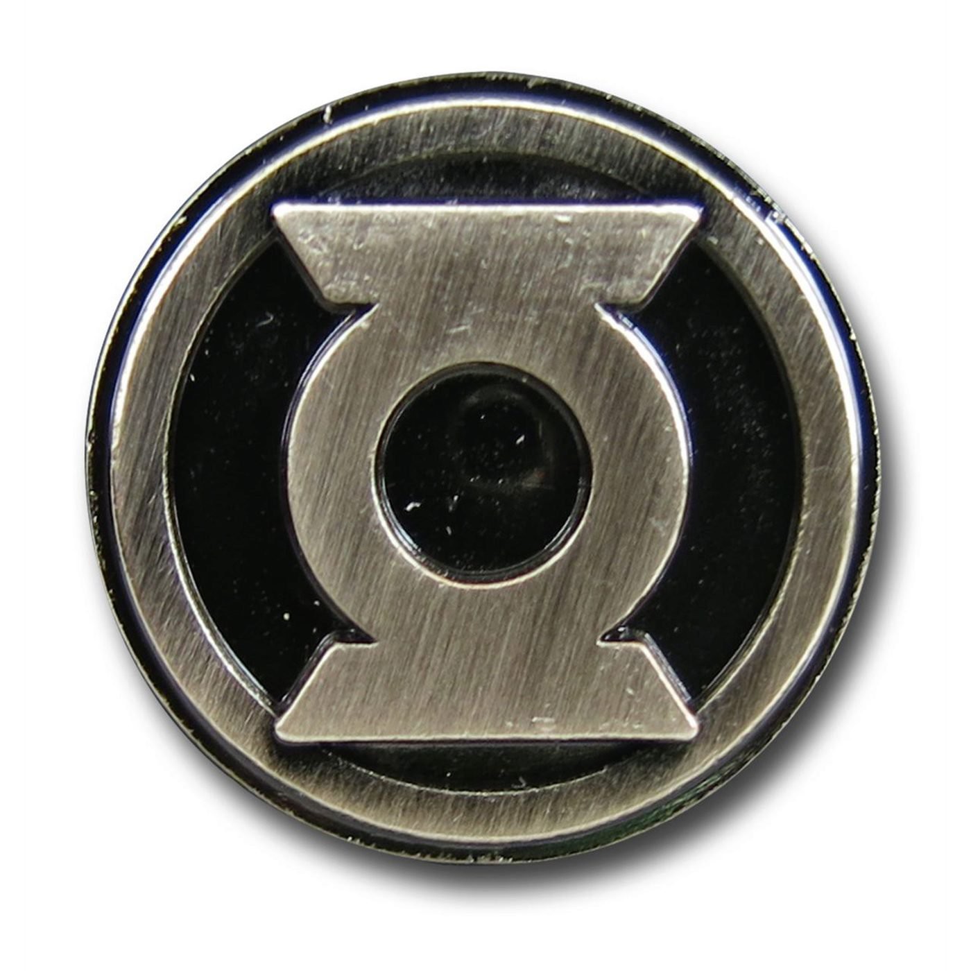 Green Lantern Symbol Pewter Lapel Pin, Grey