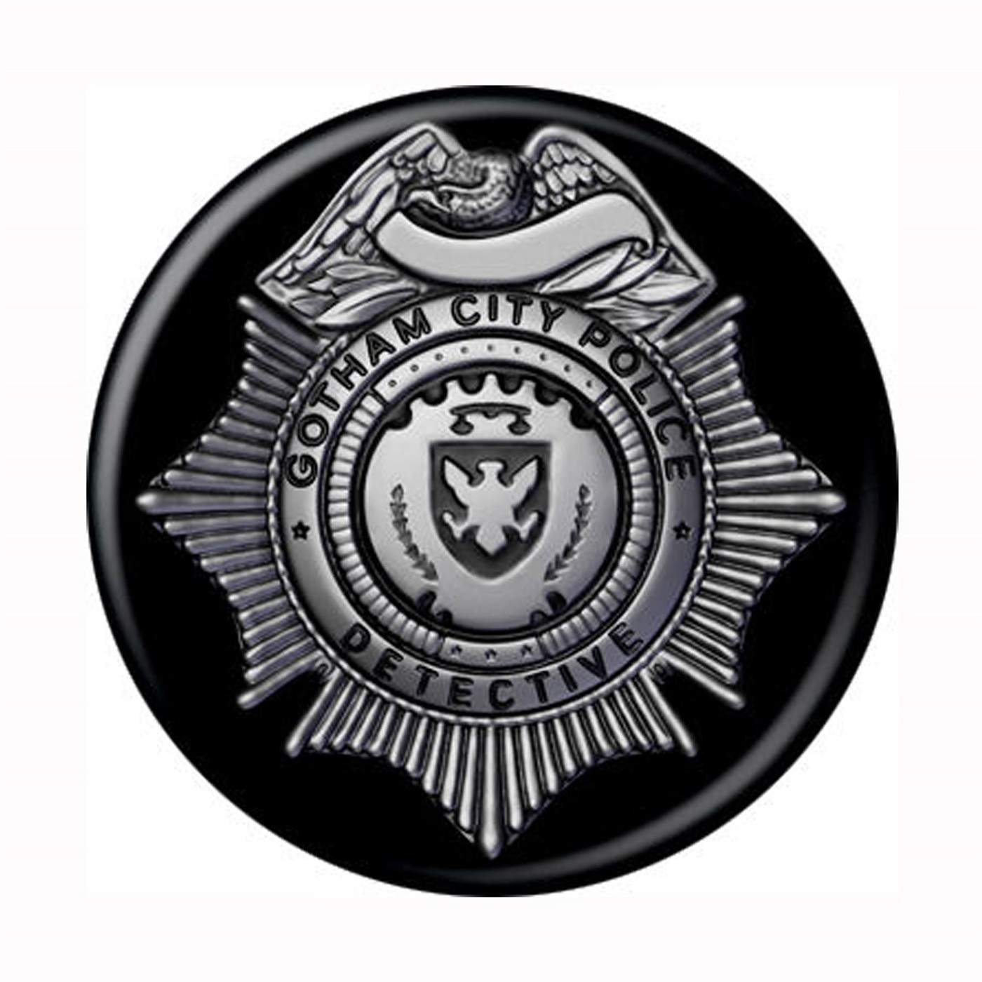 Gotham Police Department Badge Button, Black