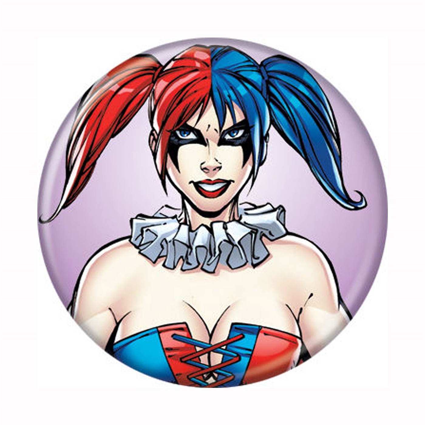 Harley Quinn Suicide Squad New 52 Button, White