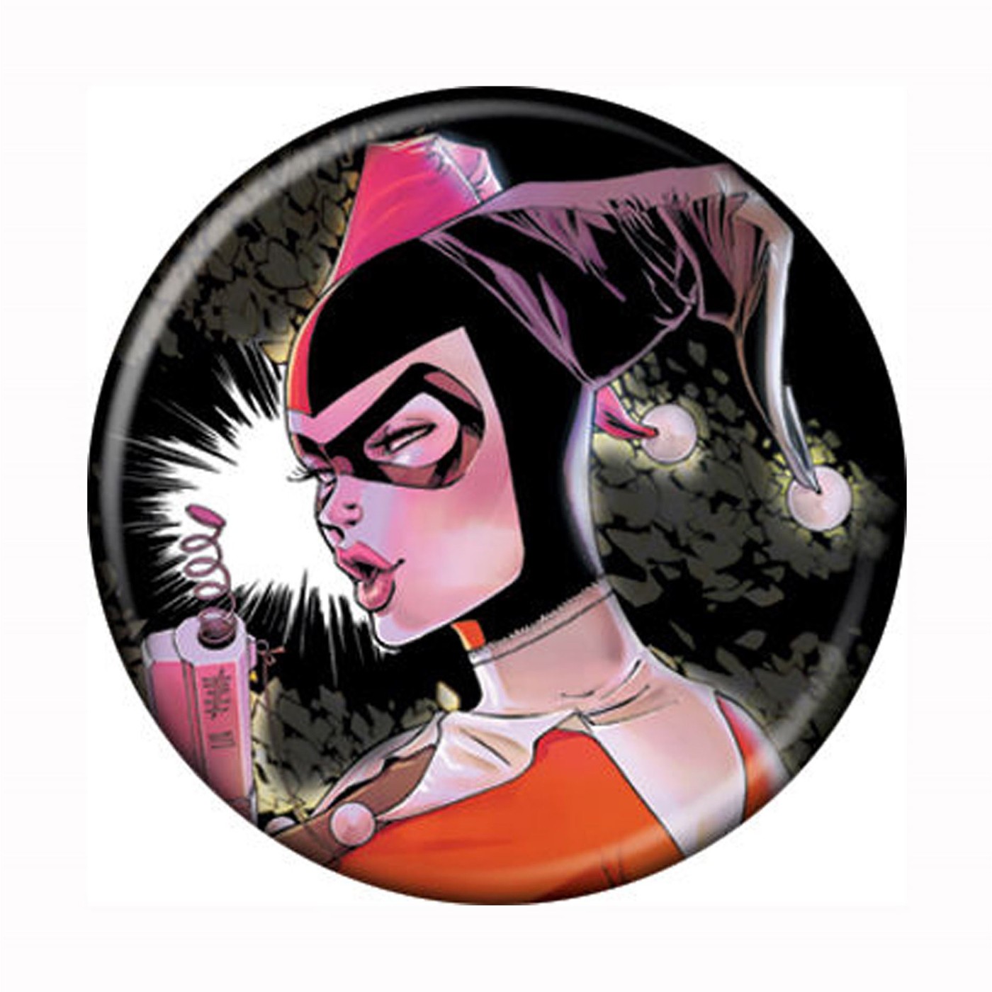 Harley Quinn Sirens Button, Black