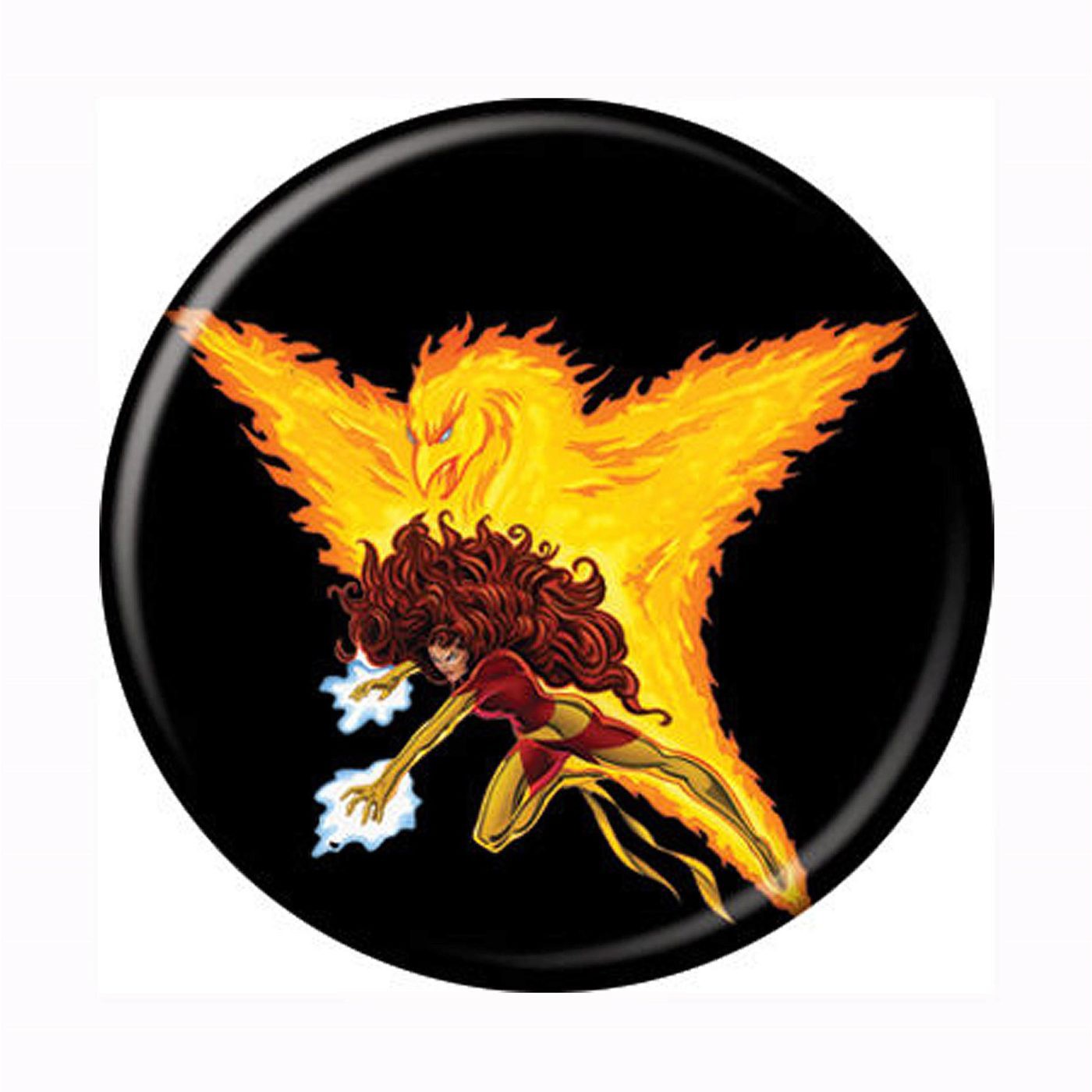 Dark Phoenix Firebird Button, Black