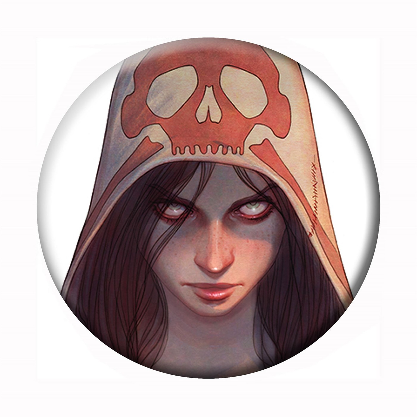 Revival Em Close Up Button, White
