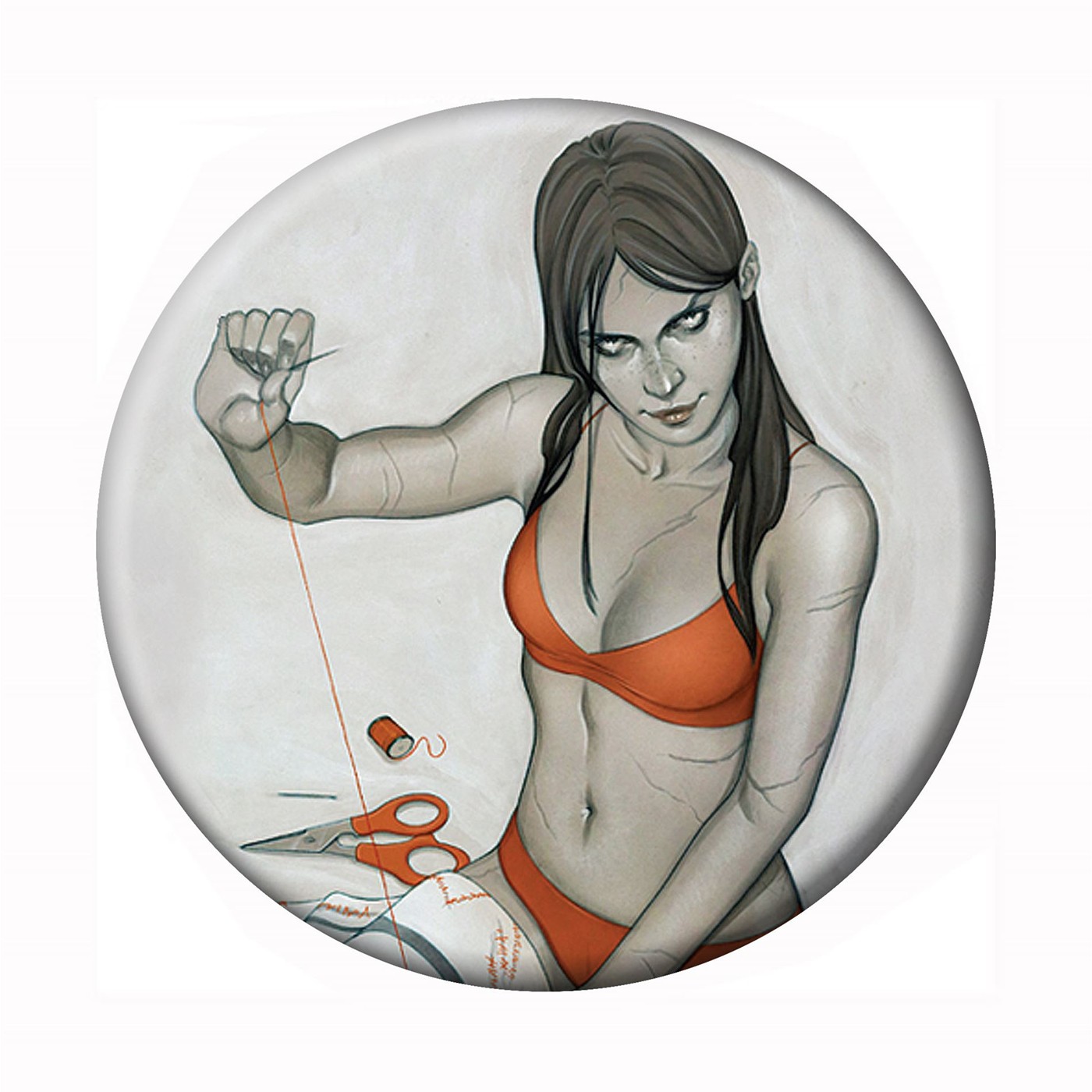 Revival Just Like Me Button, Grey