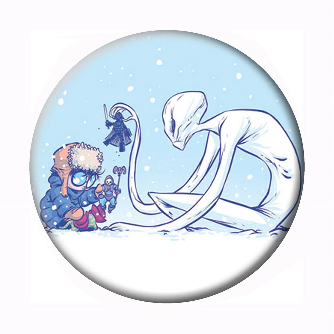 Revival Snow Day Button, Blue