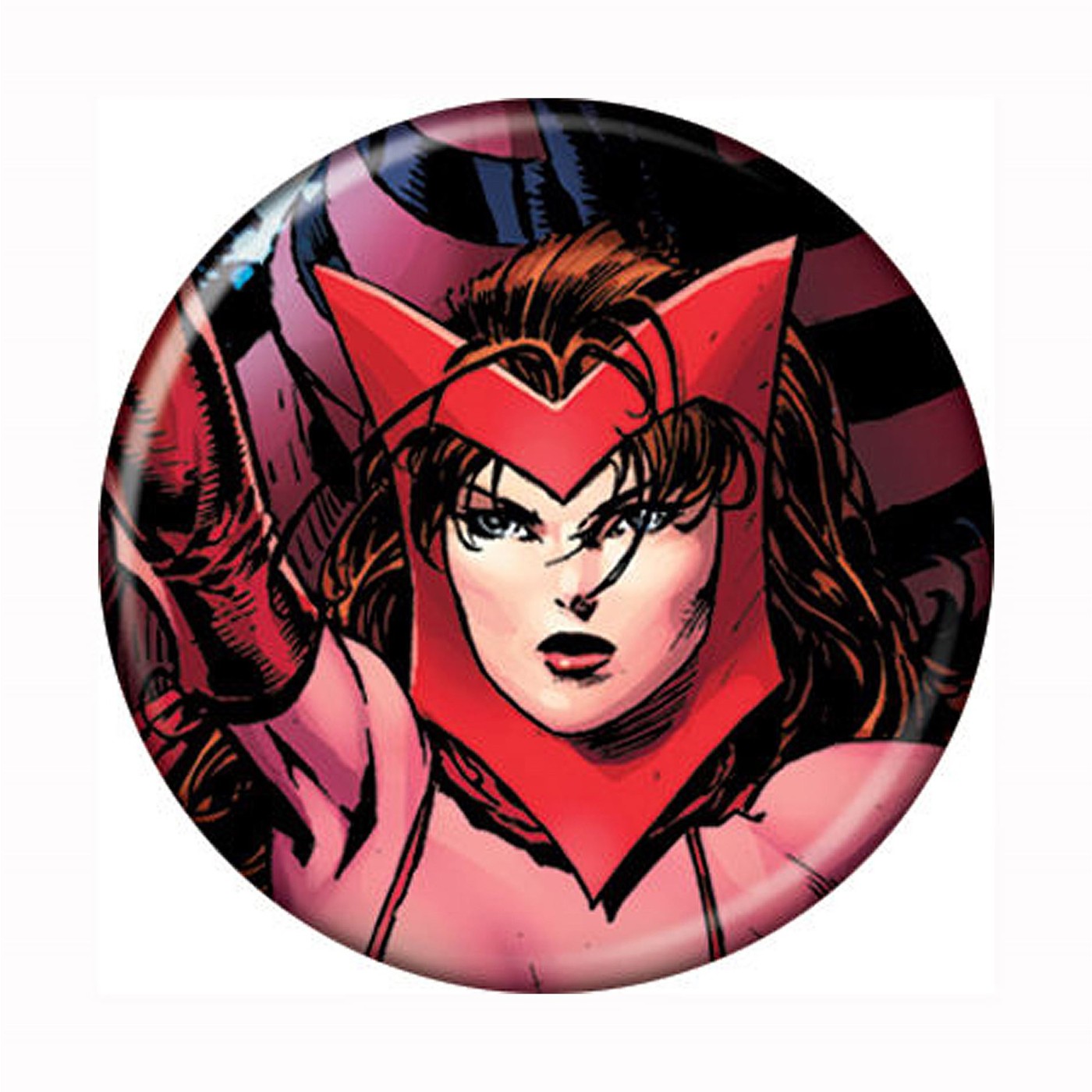 Scarlet Witch Button, Red