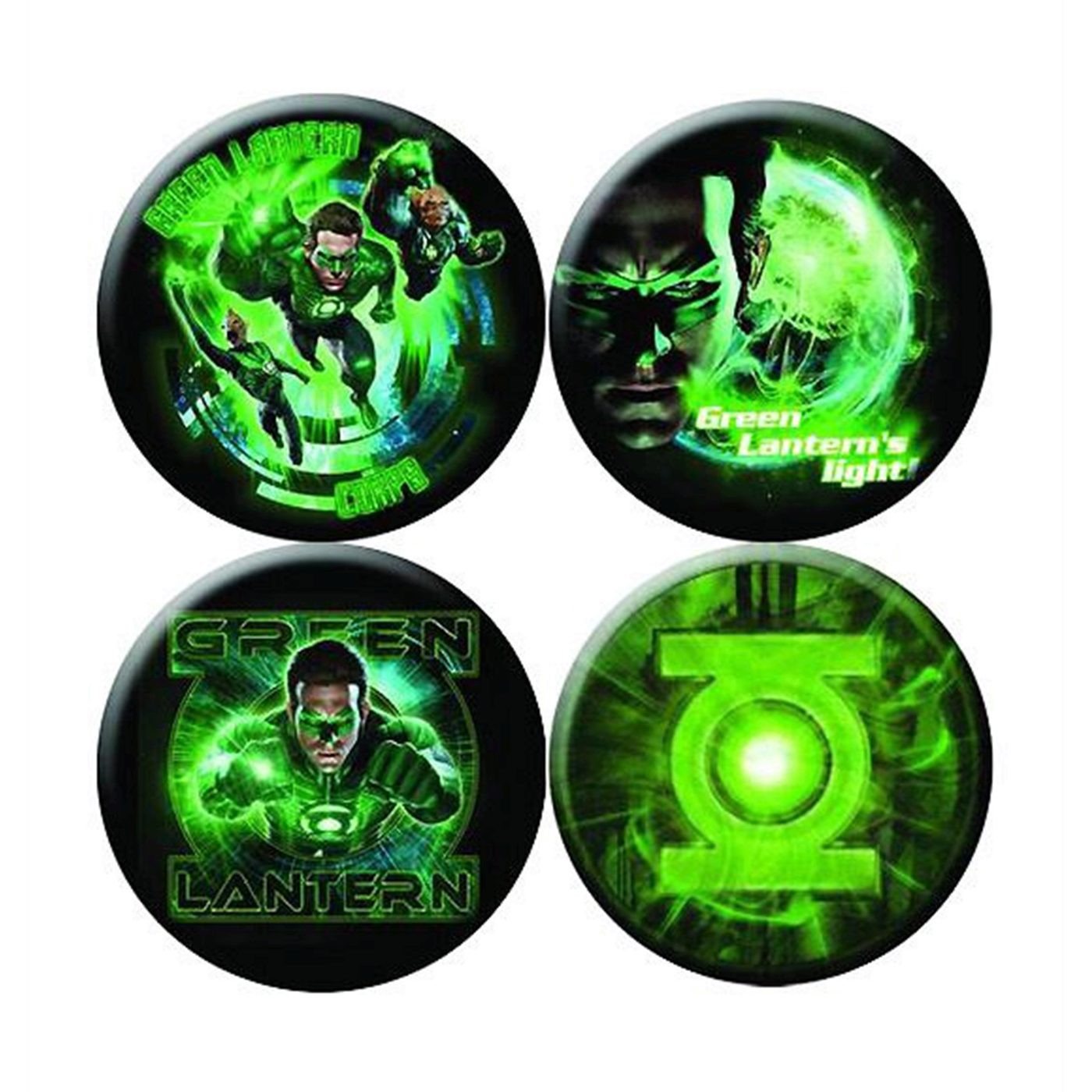 Green Lantern Movie 4 Pin Set, White